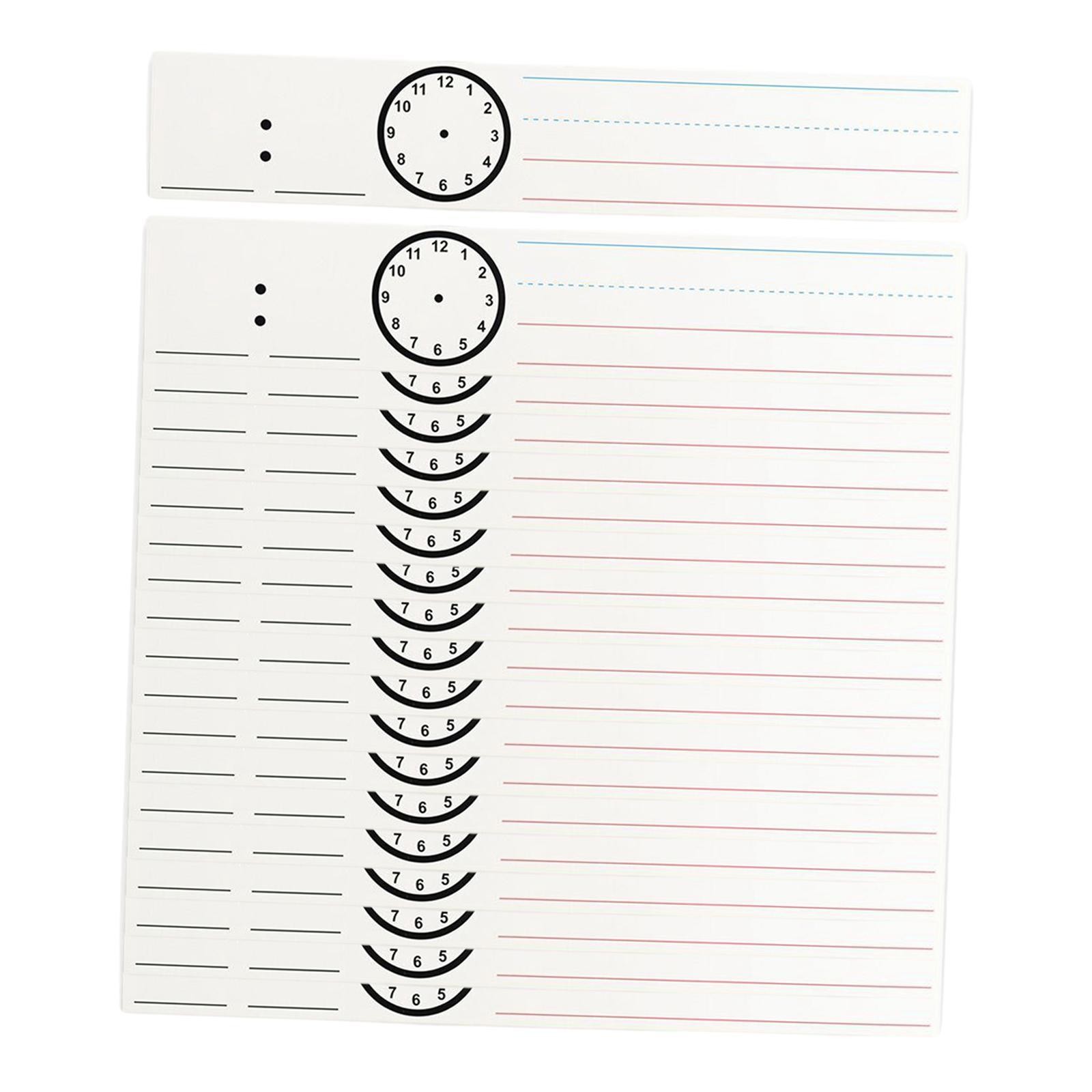 20Pcs Daily Schedule Pocket Chart Erase Card for Preschool Classroom