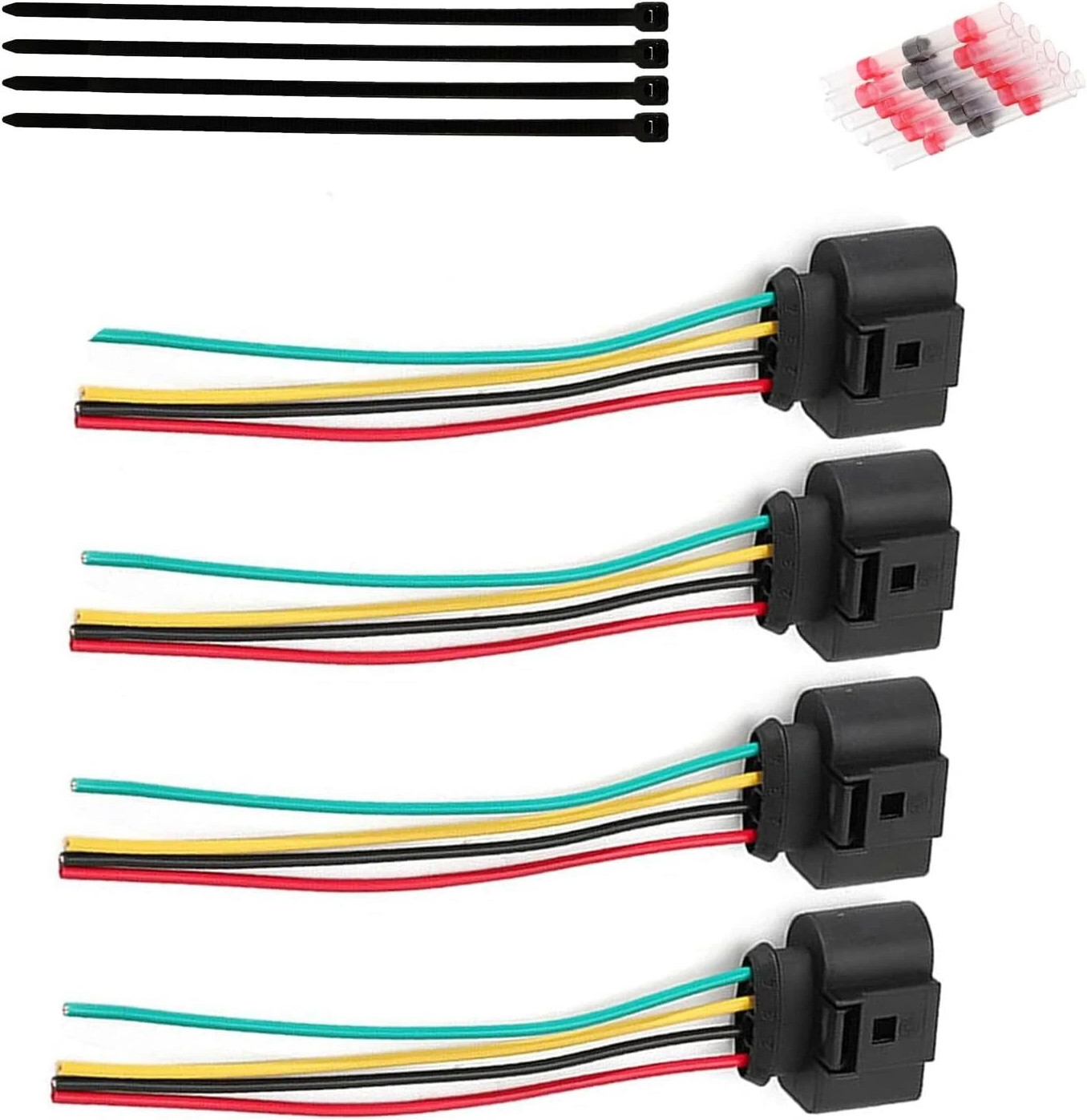 MAMIKO Set of 4 Ignition Coil Module Connector Replacement with Volkswagen Vw