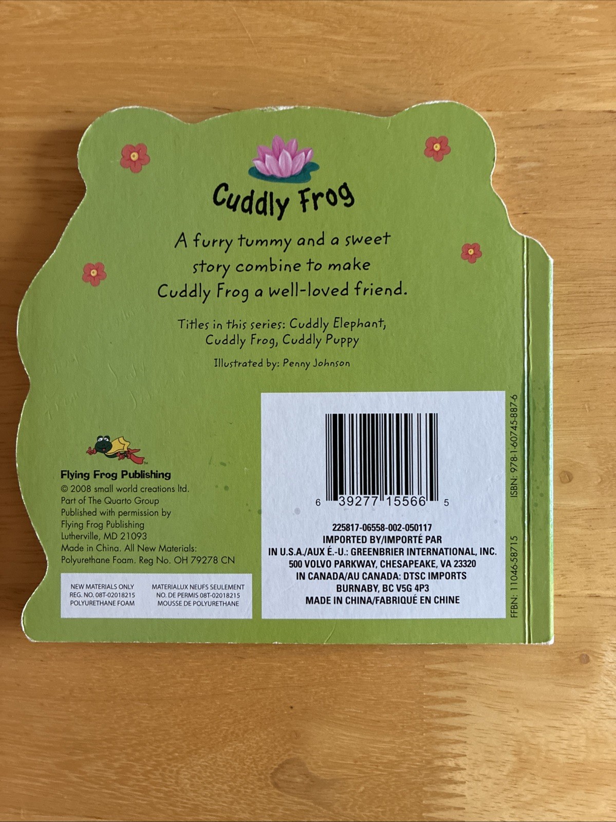 Flying Frog Publishing Pot Bellied Buddies Cuddly Board Books X 3