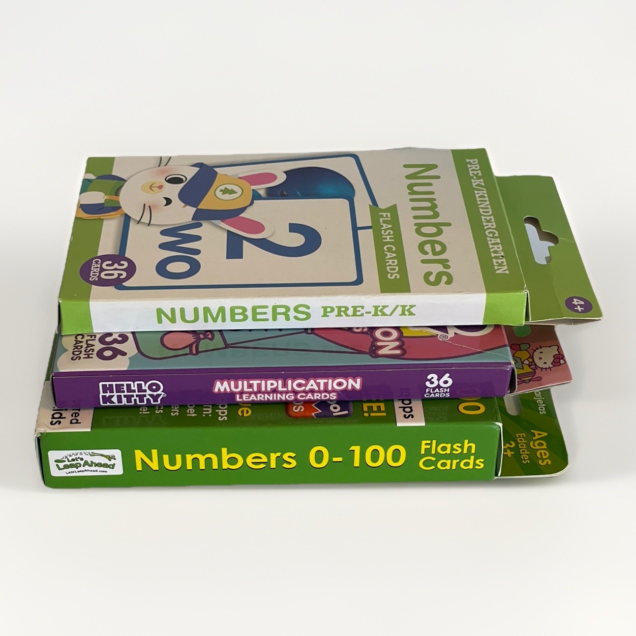 Flash Cards / Lot Of 3/Hello Kitty/Numbers 0-100/Ages 3+ 4+ 6+ / Open Box