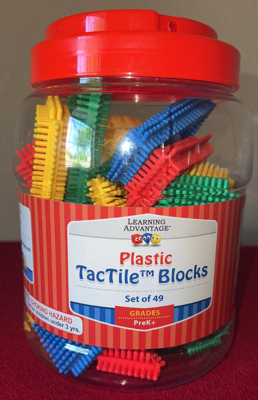 42 Learning Advantage Plastic TacTile Toy Learning Sensory Blocks
