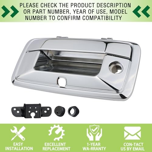 Tailgate Handle with Camera Hole Liftgate Latch Handle with Keyhole Fit for