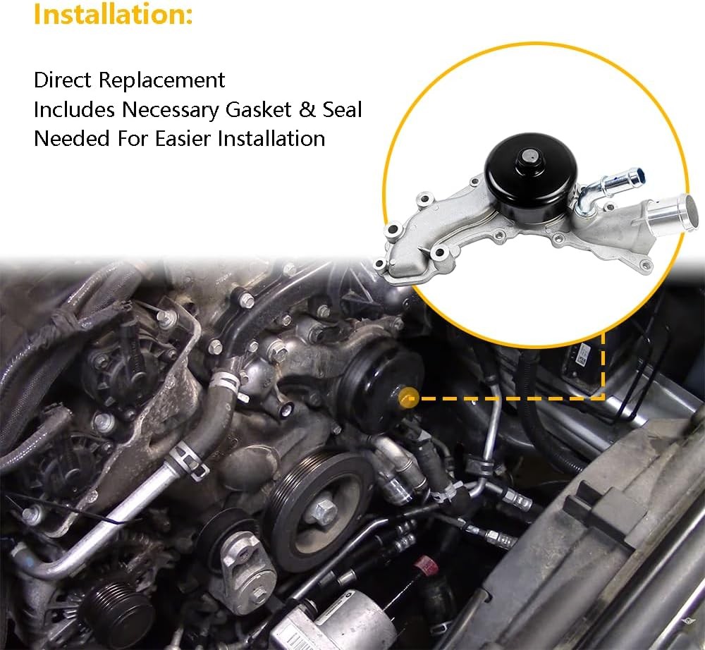 AW6169 Water Pump w/Gasket | Fit for Chrysler 200 300 Town&Country, Dodge Avenge