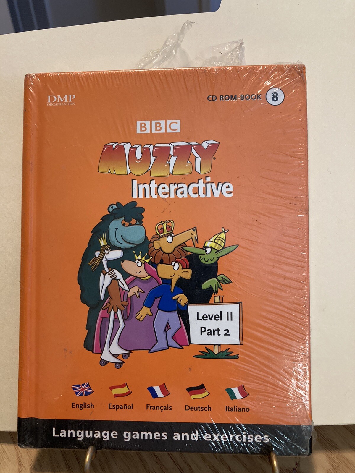 2 BBC MUZZY Interactive Language Games/Exercises-CD ROM-Book (No. 4 & No. 8) NEW