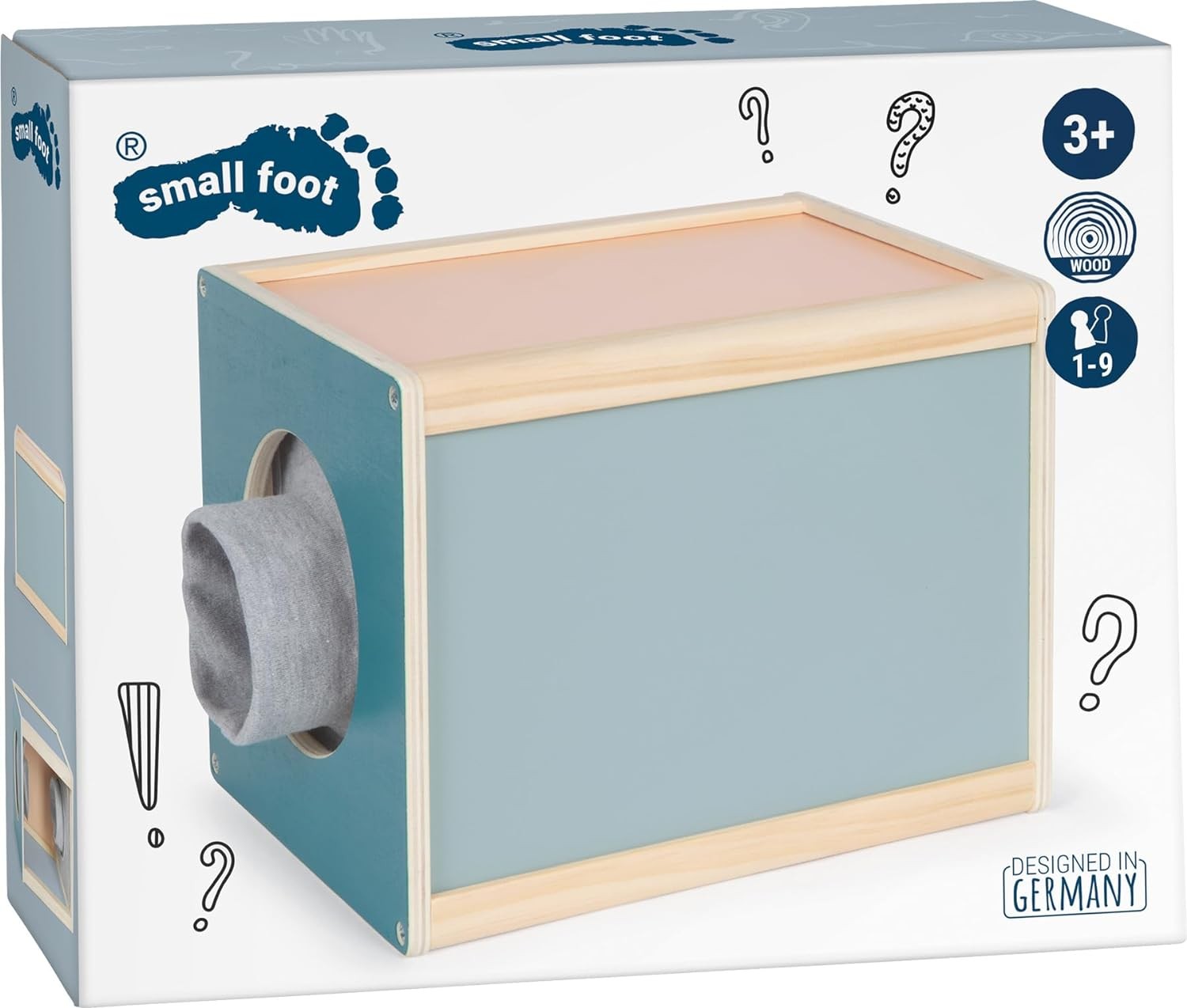 small foot Feeling Box, Sensory Game for Touching Objects, for Kids Aged 3+ Year