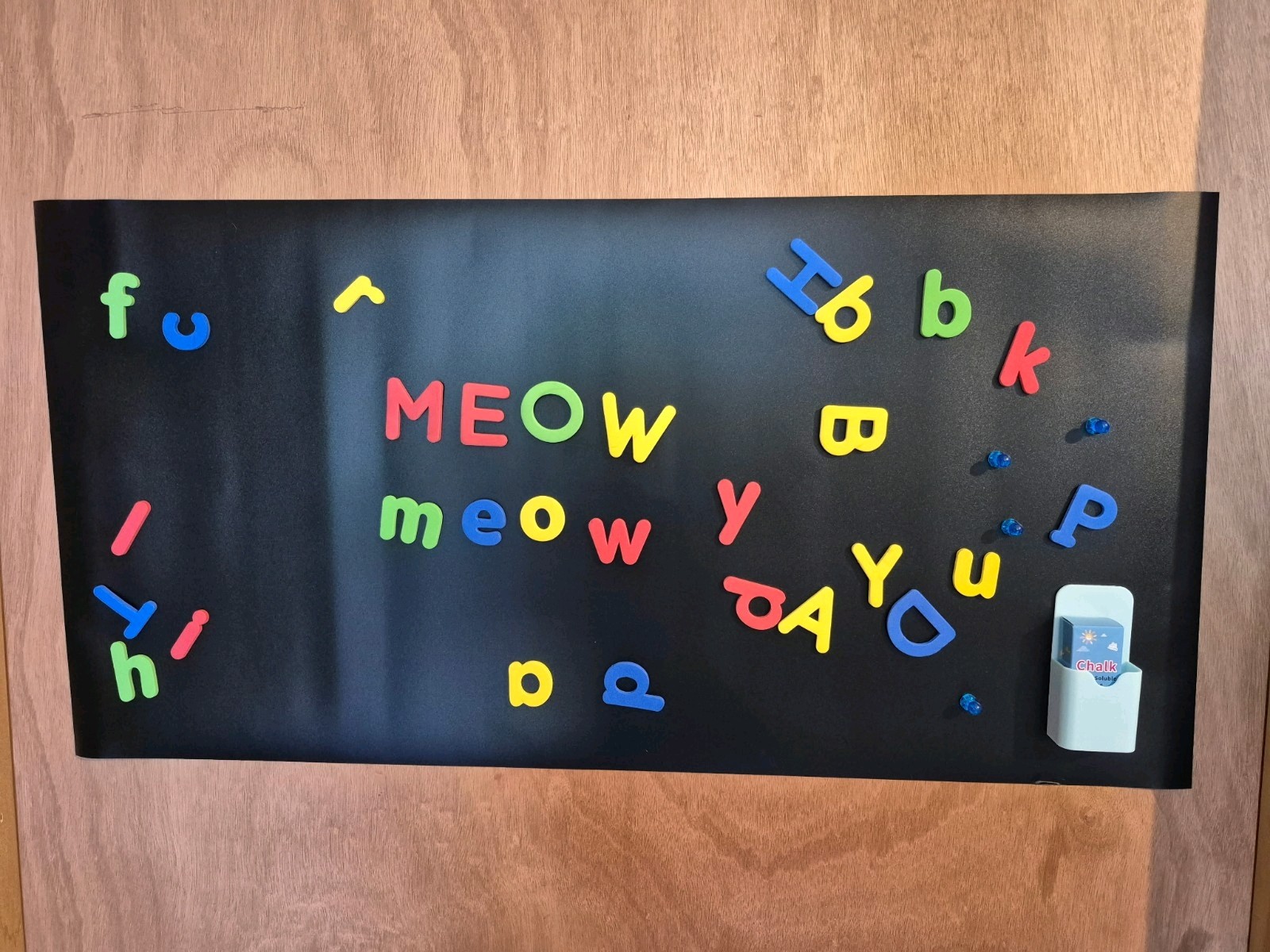 Self Adhesive Magnetic Chalkboard For Kids , Fun For Play Room Or Parties