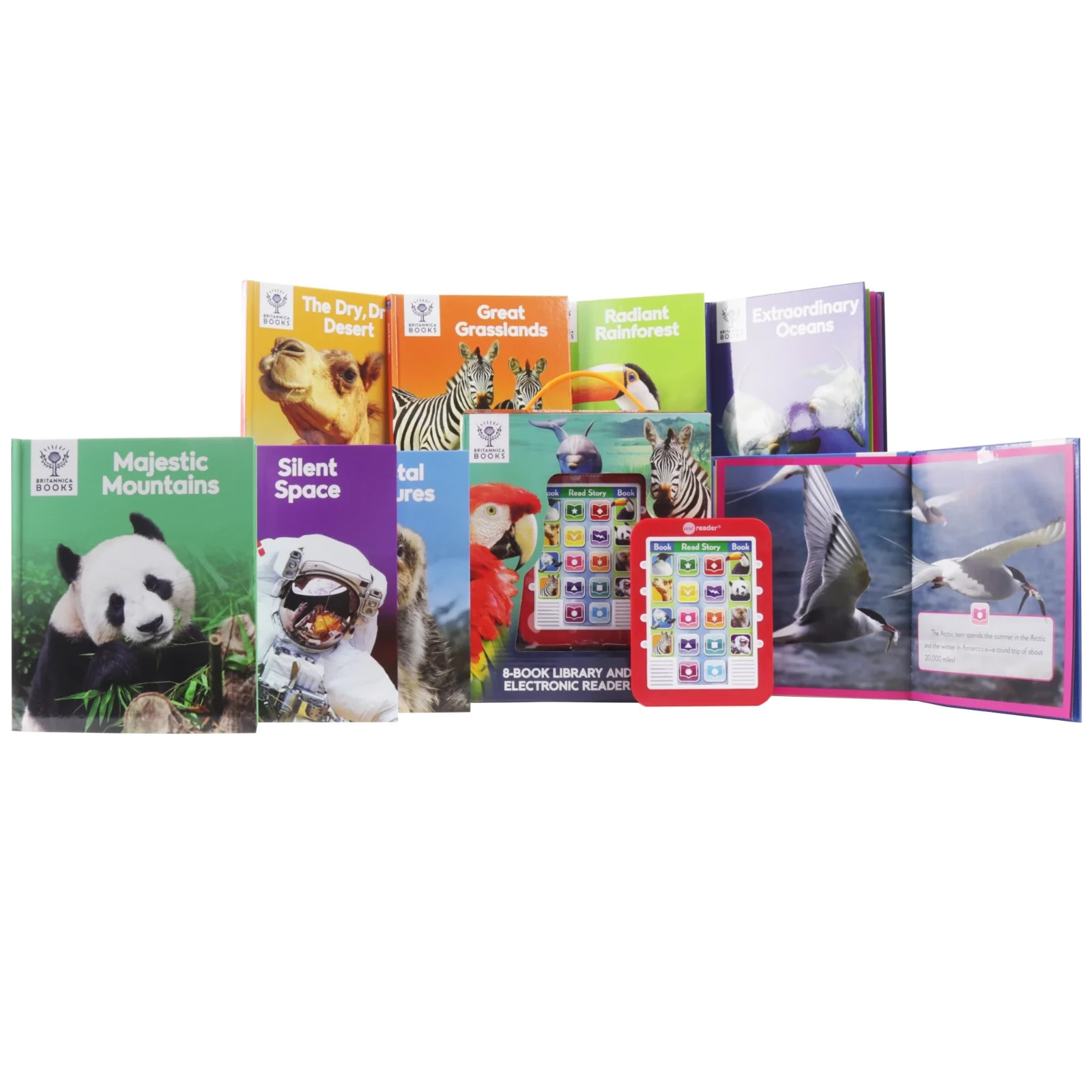 Britannica Kids Me Reader 8 Book Library Electronic Reader Animals & Space PI
