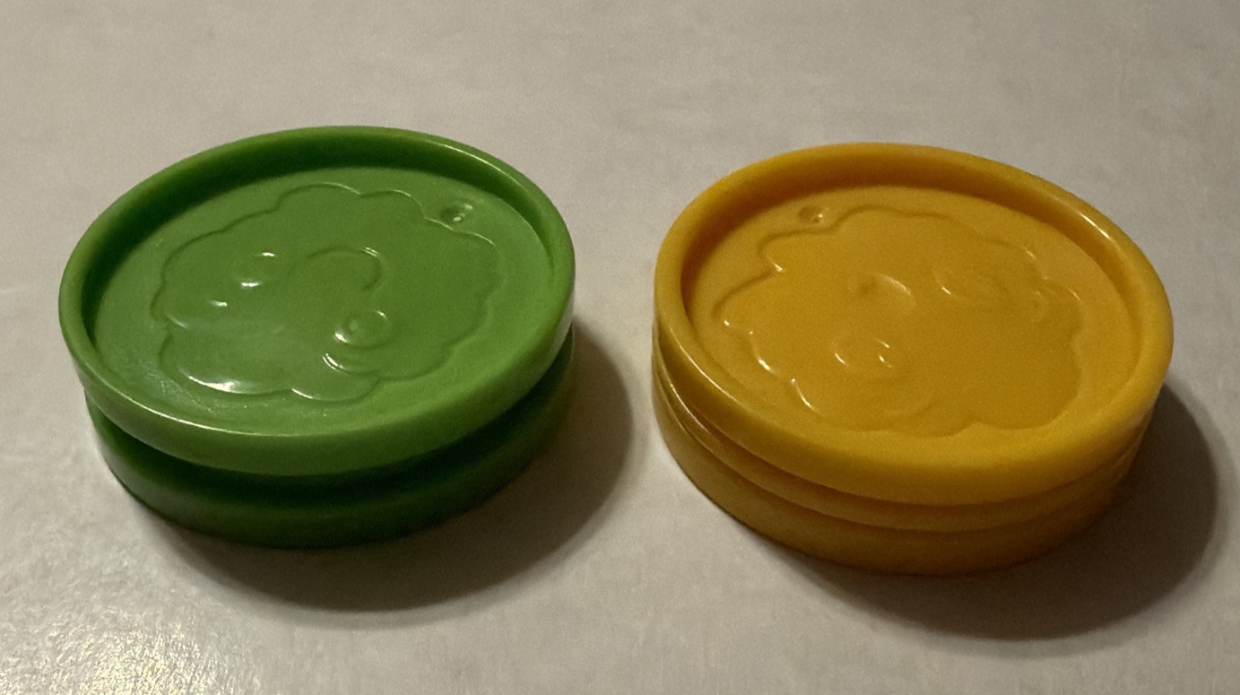 2 Leap Frog Pick Up & Count Vacuum Replacement DUST DISCS Green•Yellow