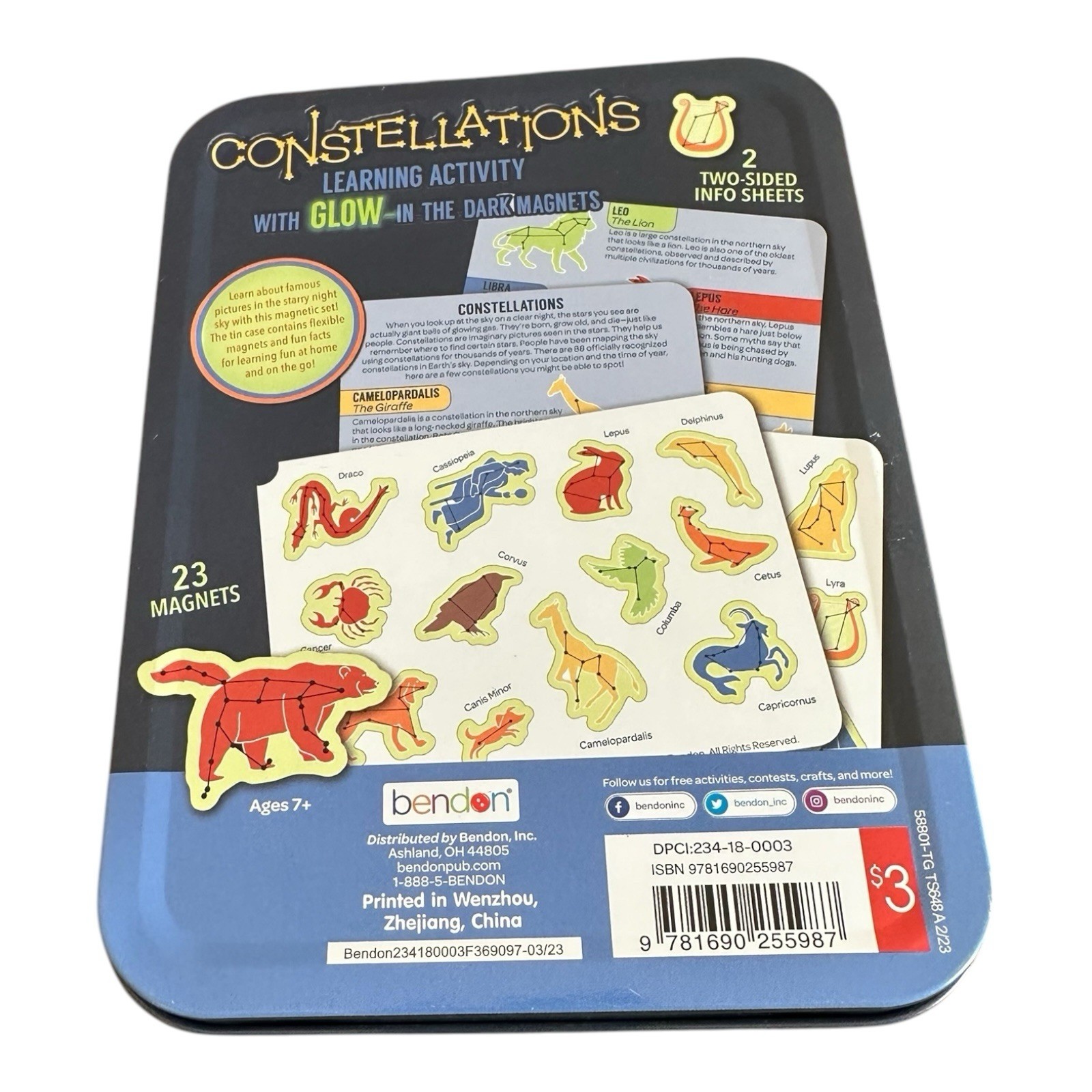 Bendon Constellation Learning Activity w/ Glow In Dark Magnets – Zodiac Stars