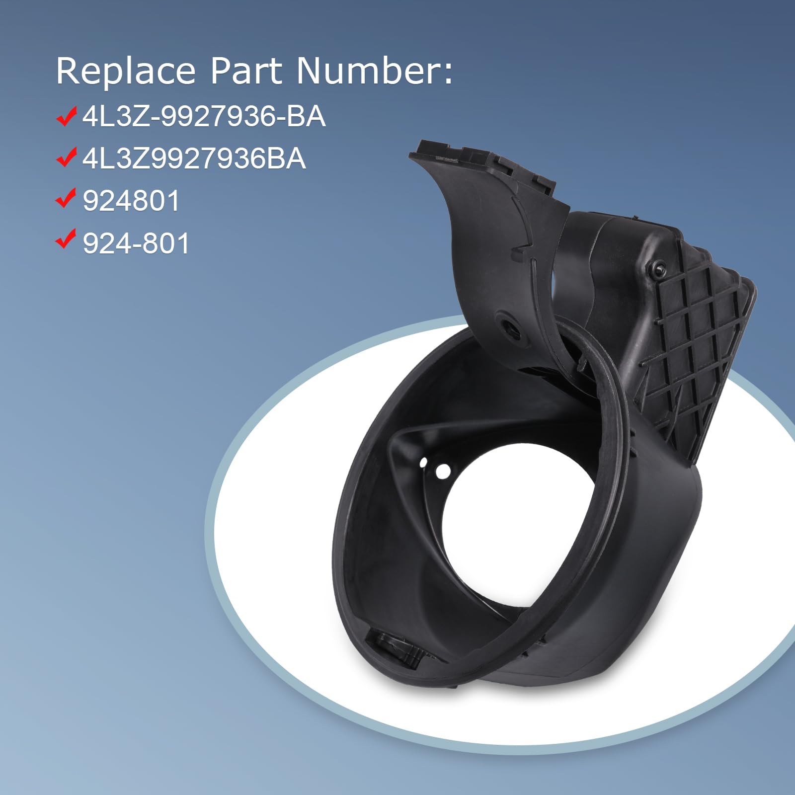 JDMSPEED New Fuel Filler Gas Cap Door Lid Housing 4L3Z9927936BA Replacement For