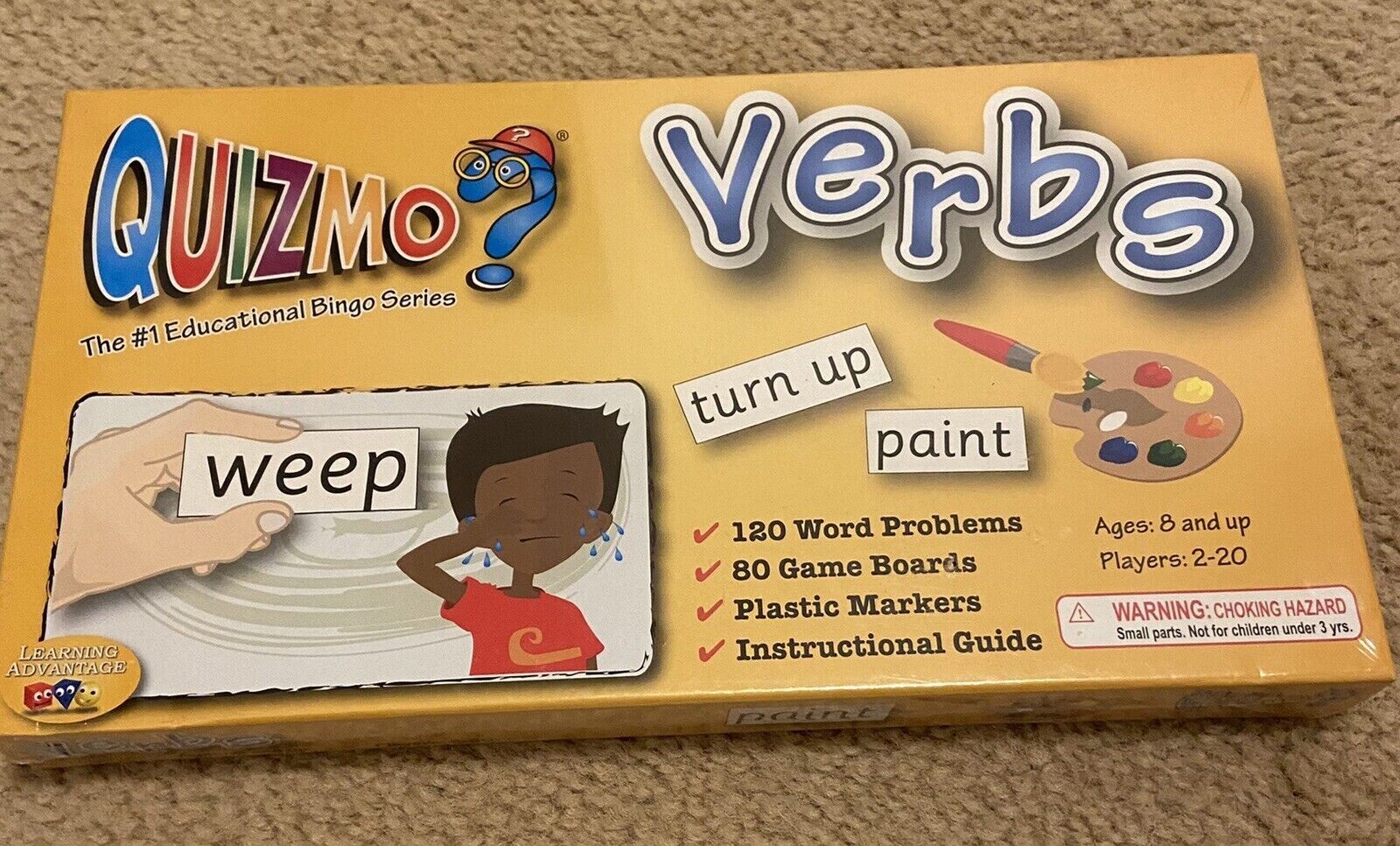 Verbs Quizmo Game Learn Verb Conjugations Bingo Game Ages 8+