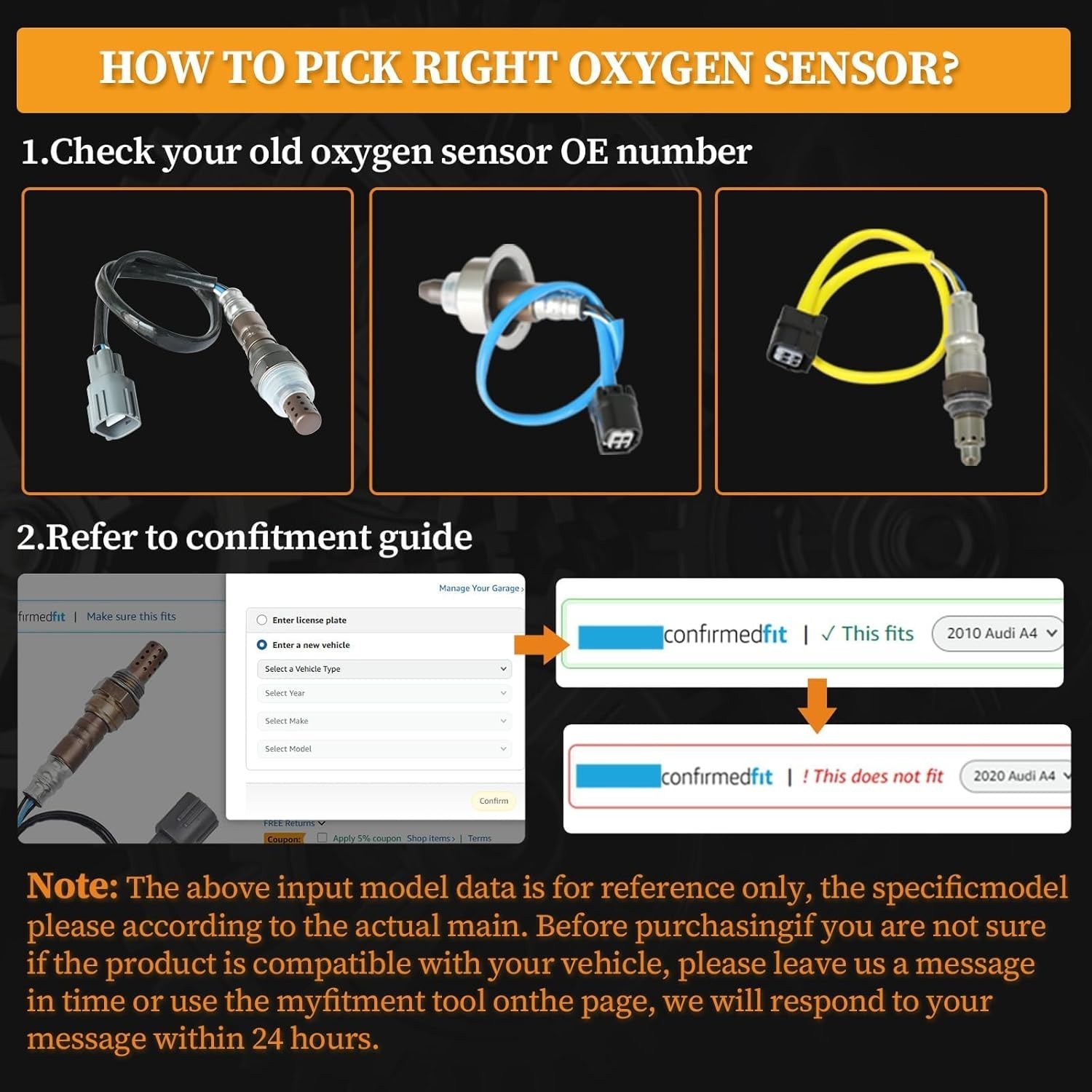 2011-2014 Oxygen Sensors Upstream Downstream Fit for Ford F150 2011 2012 2013 20