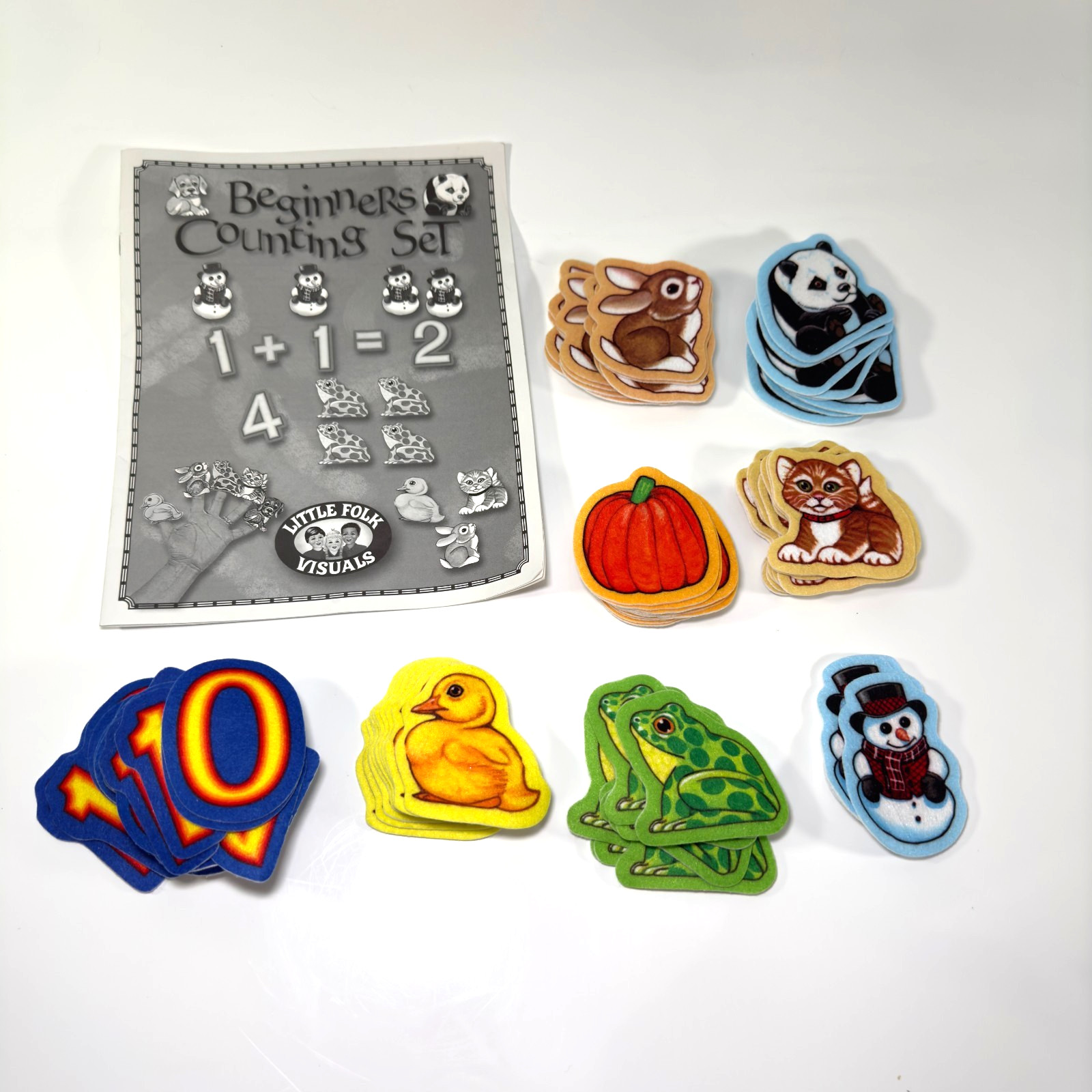 Little Folk Visuals Beginner’s Counting Set Precut Flannel Felt Pieces Animals