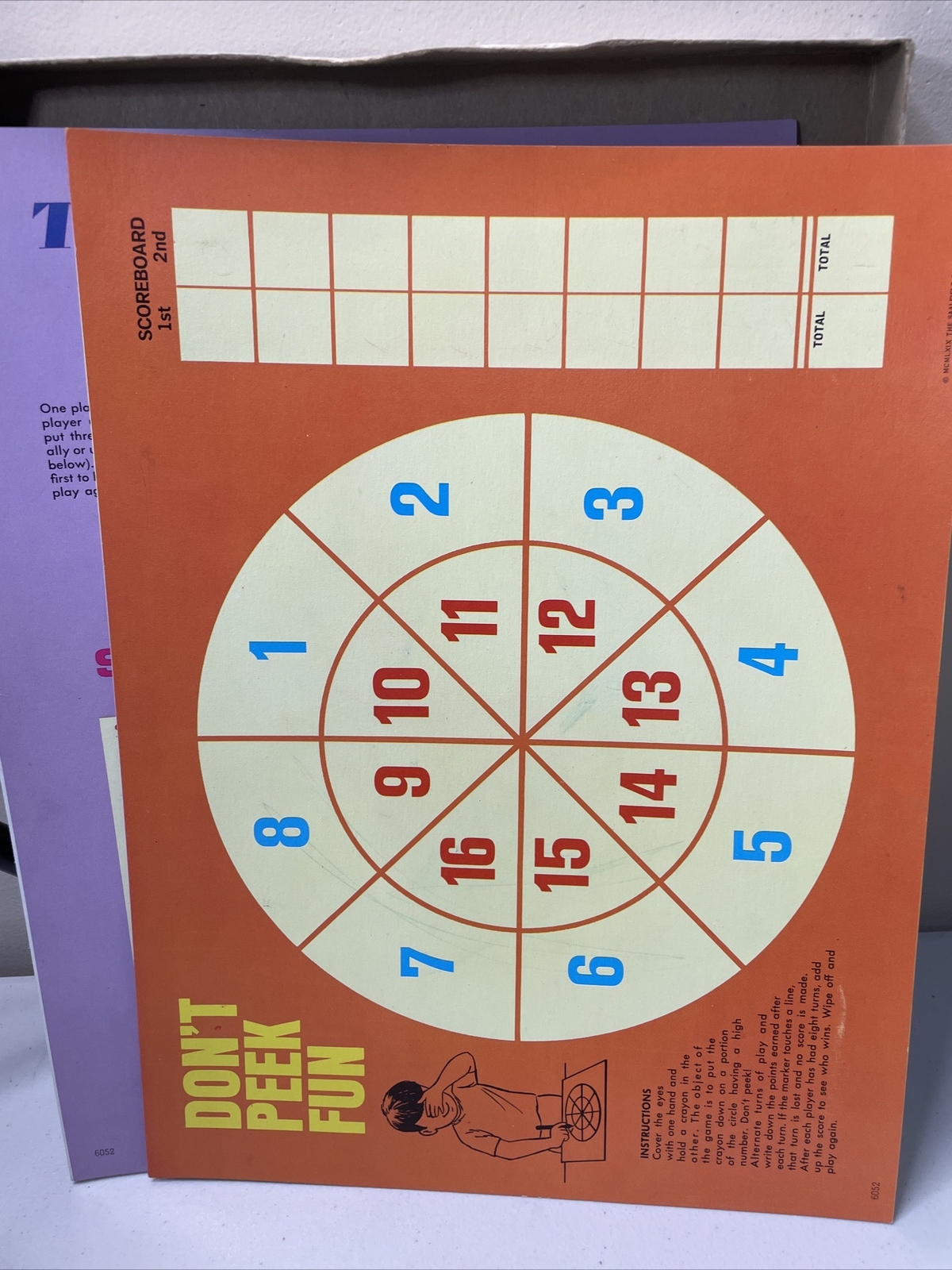 1969 Wipe Off Fun Child Development Crayon Game Boards