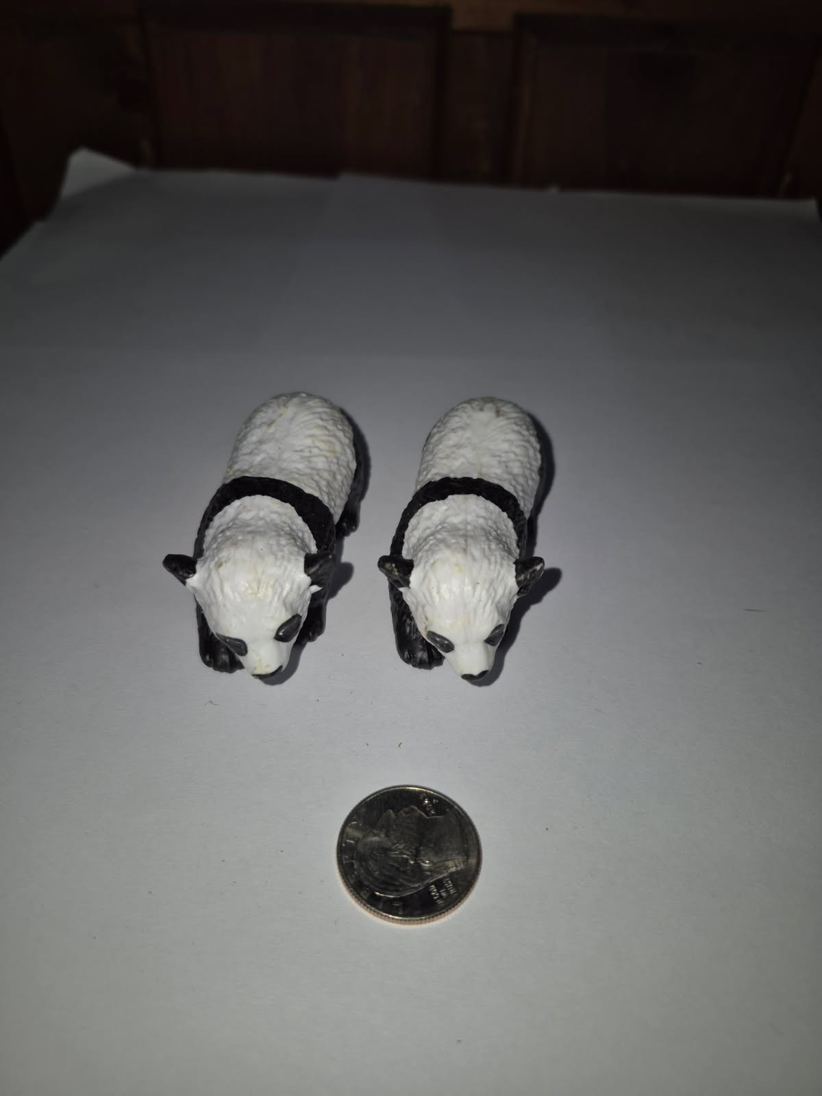 Set of 2 Panda Bear Baby Cub Plastic Toy Animal Kids Gift Realistic Figure TT2