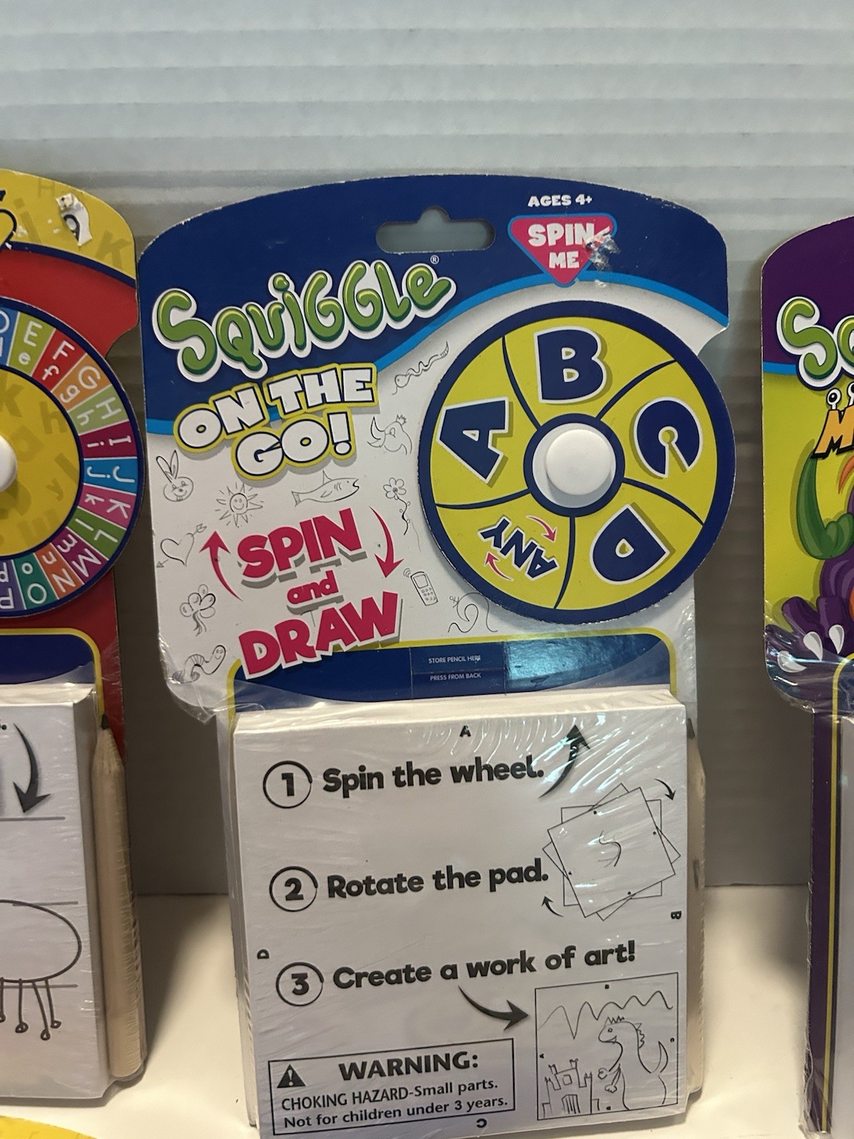 SQUIGGLE GAMES . Lot Of 6. Educational Learning Games Three Different- NEW.