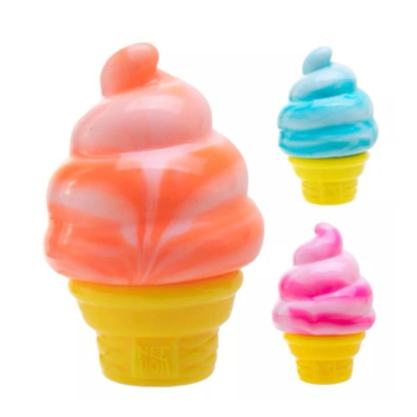 Needoh Orange Nice Dream Cone Squishy Squeezy Fidget Toy Ice cream