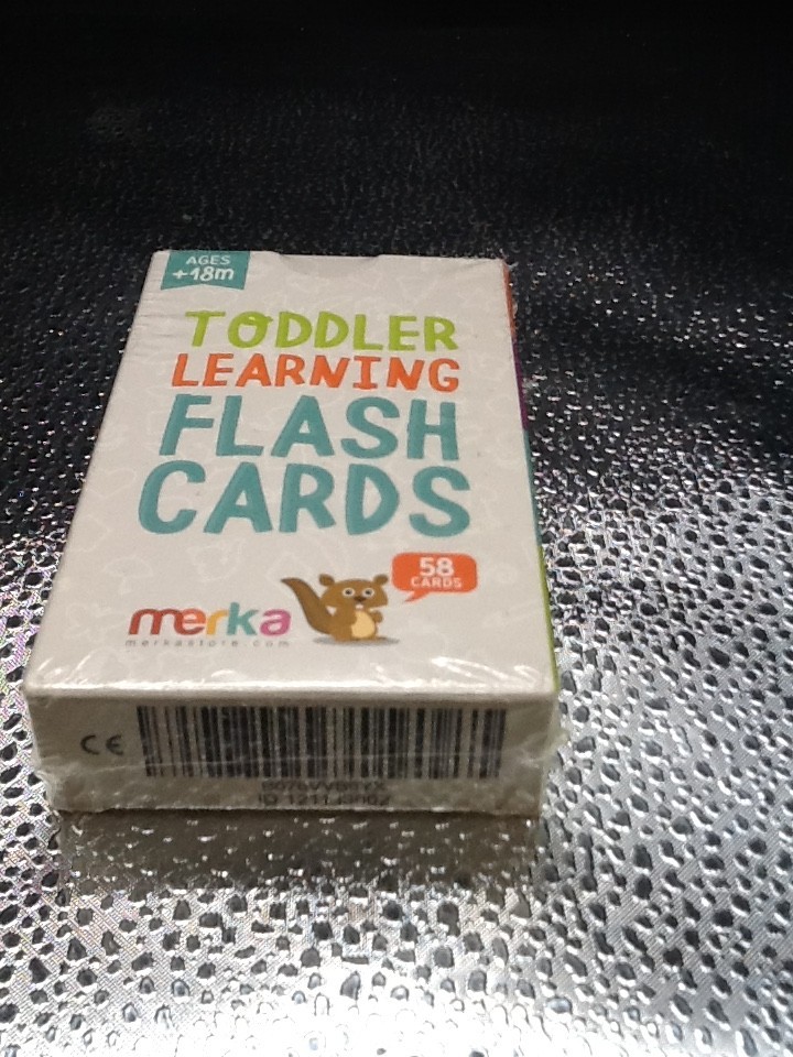 New 58 Merka Toddler Learning Flash Cards Numbers, Colors, Shapes & Letters