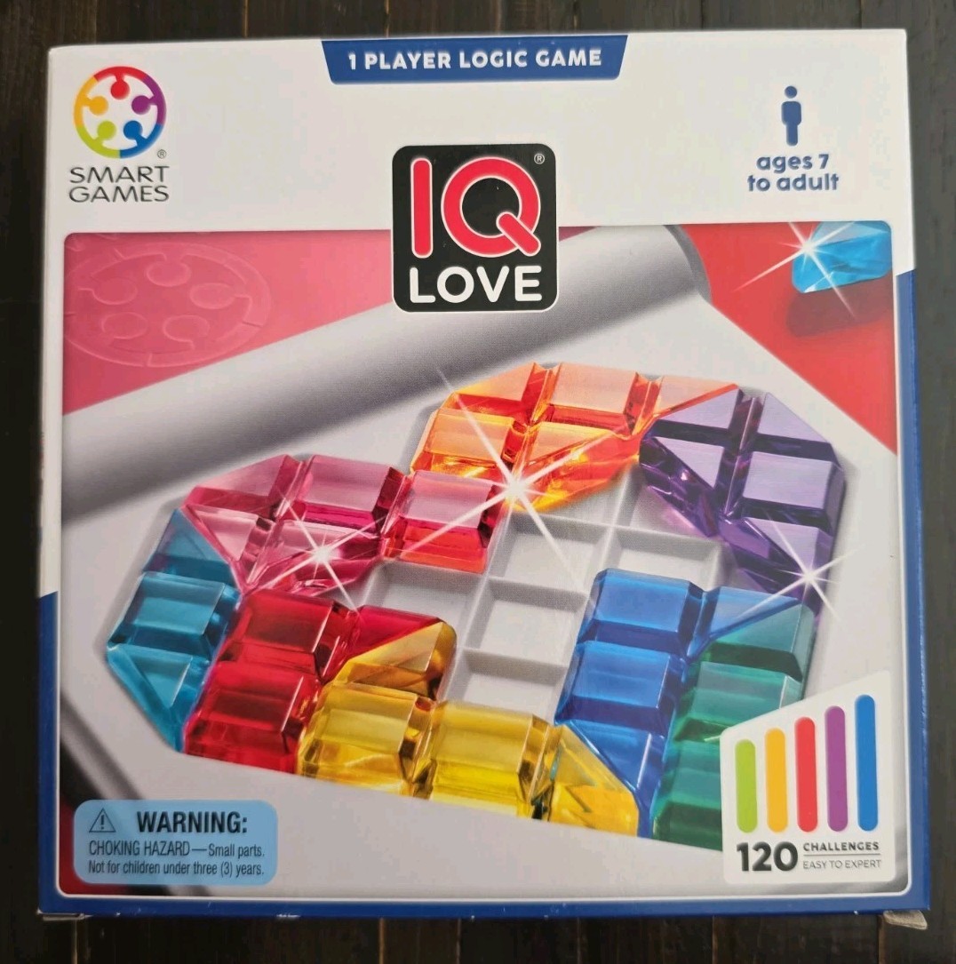 SmartGames IQ Love – 120 Challenges Logic Puzzle Game 1 Player (Travel Size) NEW