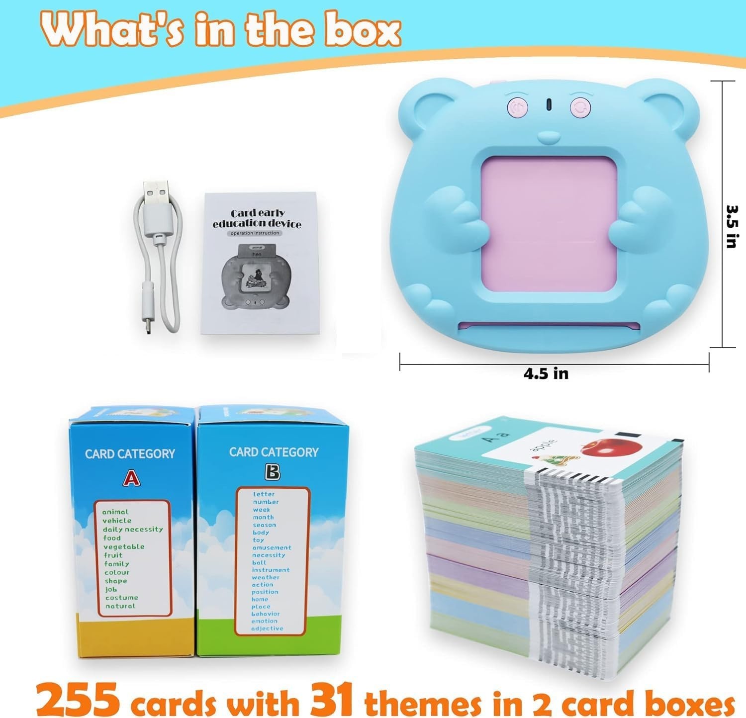 Educational Spanish & English Flash Cards – Perfect for Toddlers Ages 3-8