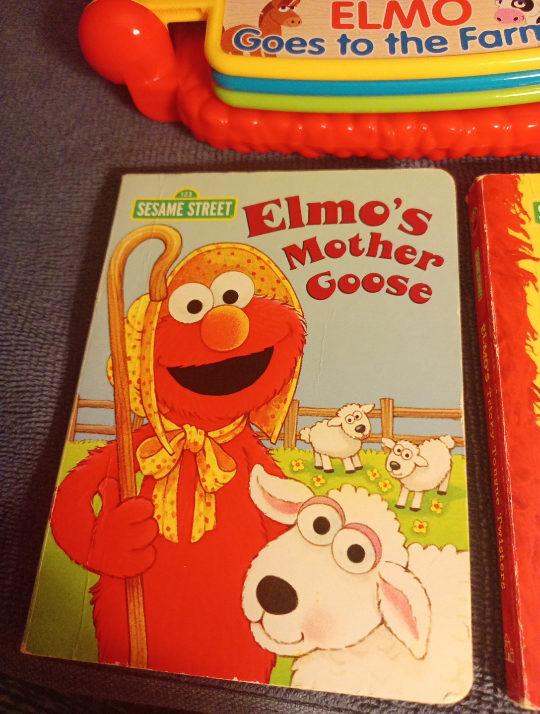 Sesame Street Elmo Goes to the Farm Interactive Musical Toy Book, 3 Book Lot