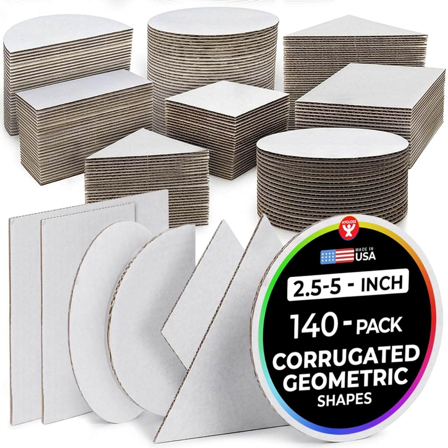 Products Corrugated Geometric Shapes – Ideal Activity for Arts and Crafts – Good