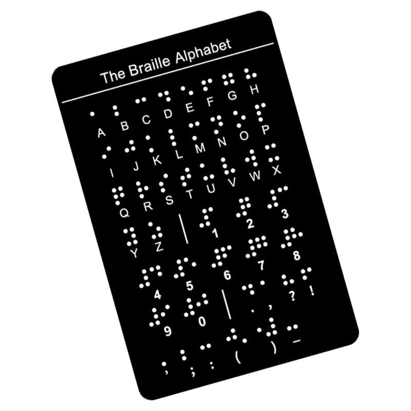 Beginner Braille Teaching Aid Braille Letter Board with Raised Dots 12×18.4cm