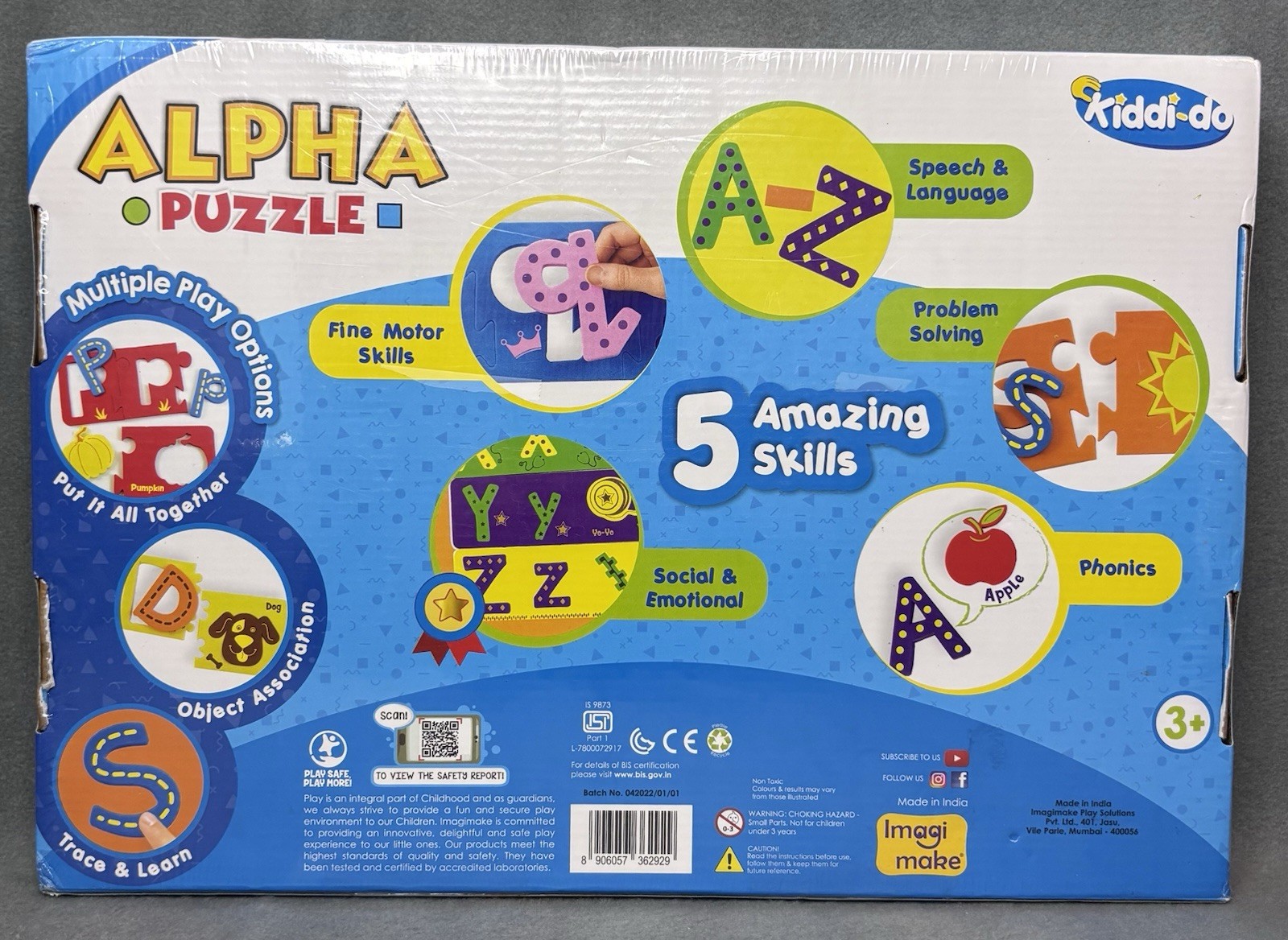ALPHA PUZZLE 156 PCS AGES 3+ Skill Building Activity Set Problem Solving NEW