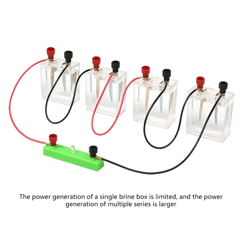 Educational Saltwater Battery Device for Classroom Labs Demonstrating Experiment