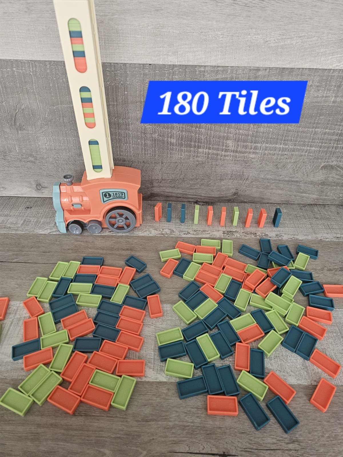 Electric Domino Train Laying Dominoes Brick Blocks Toy 180 Pieces WORKS