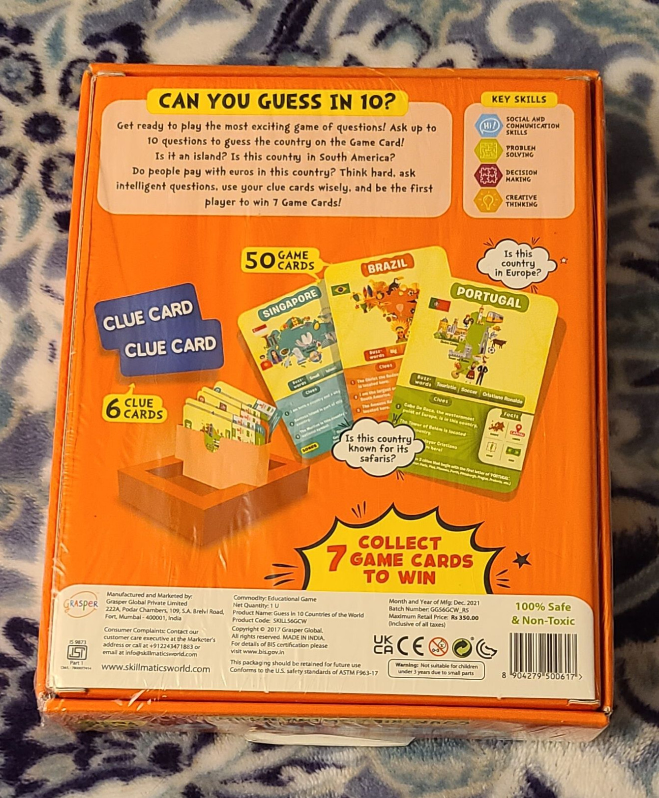 “Skillmatics Guess In 10 Countries of The World Card Game” New 2021 Ages 8 – 99