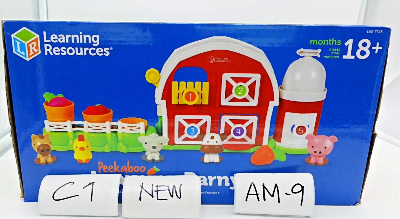 Learning Resources Peekaboo Learning Barnyard Playset Toddler Farm Toy w/ Animal