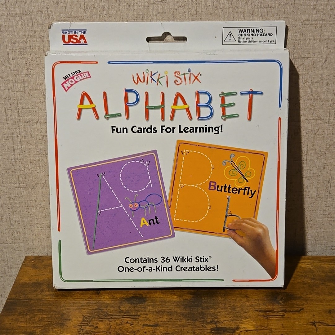 Wikki Stix Alphabet Fun Cards Contsins 36 Wikki Stix Self Stick No Glue NEW