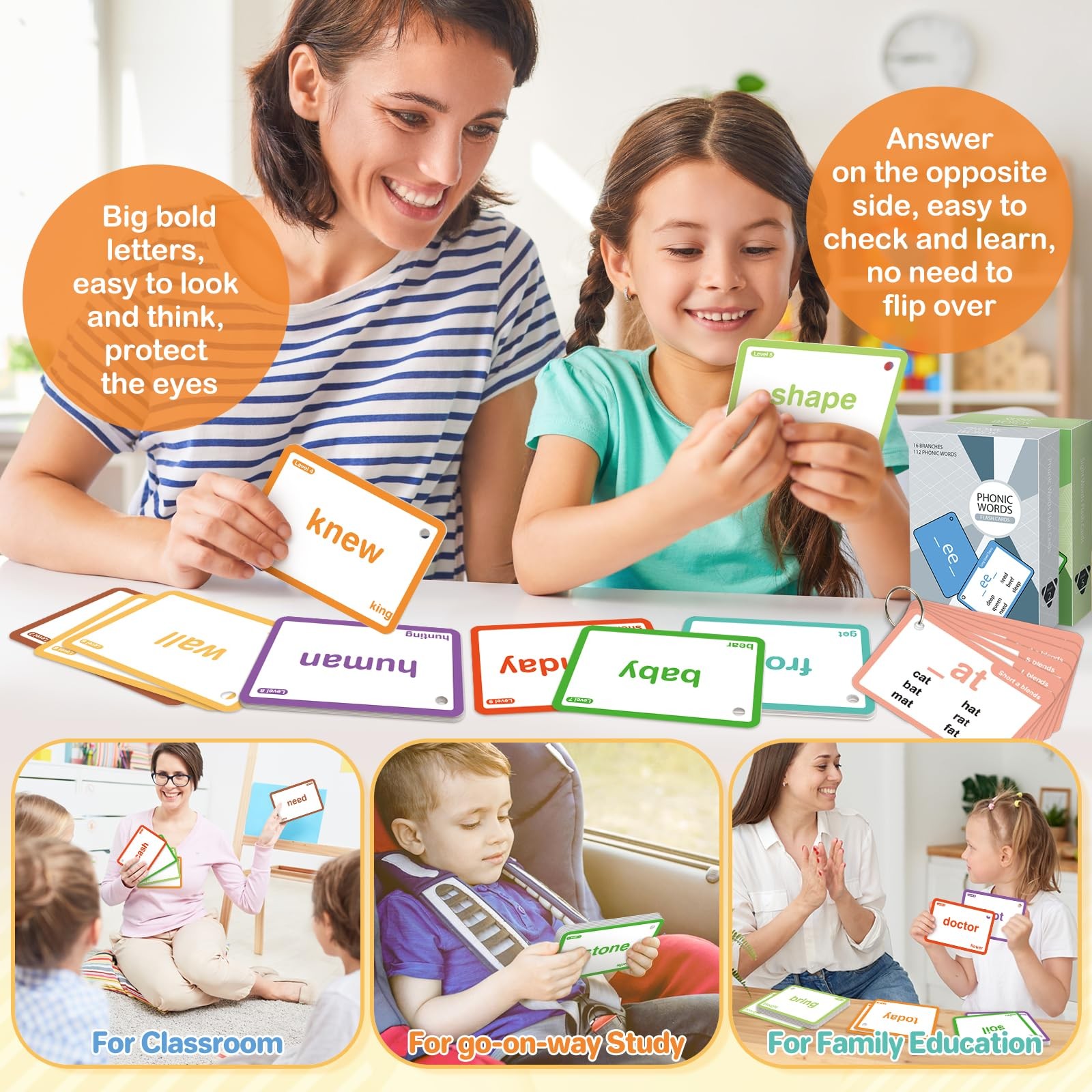 1012 Sight Words/Phonics Flash Cards, Dolch & Fry High Frequency Site Words, …