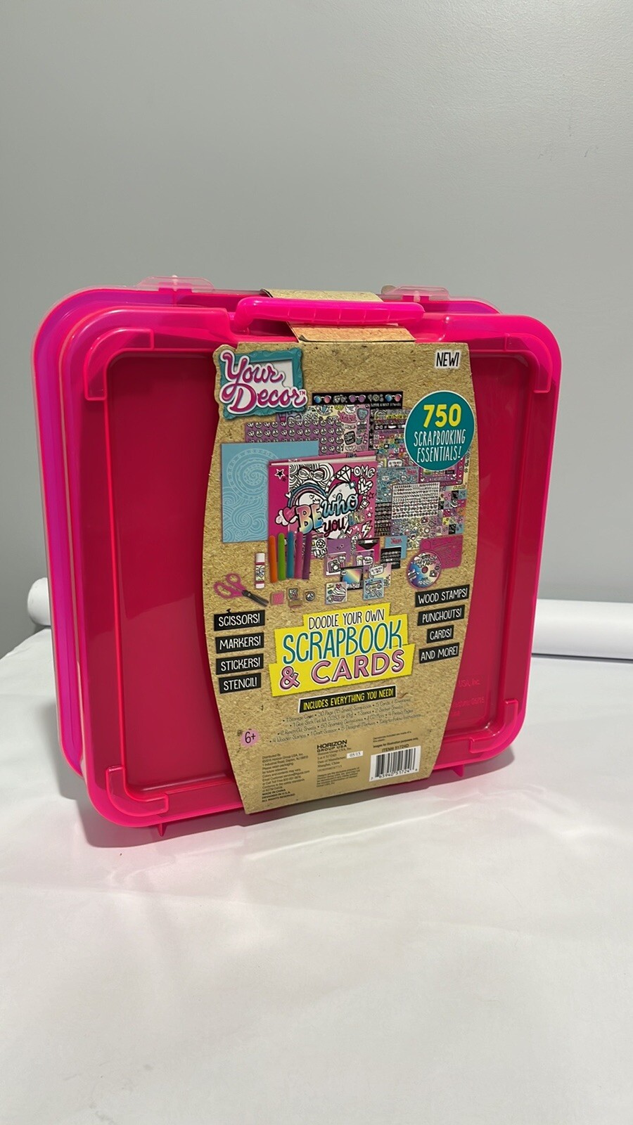 Your Décor Doodle Your Own Scrapbook & Cards Age 6+ DIY w/ Plastic Case NEW