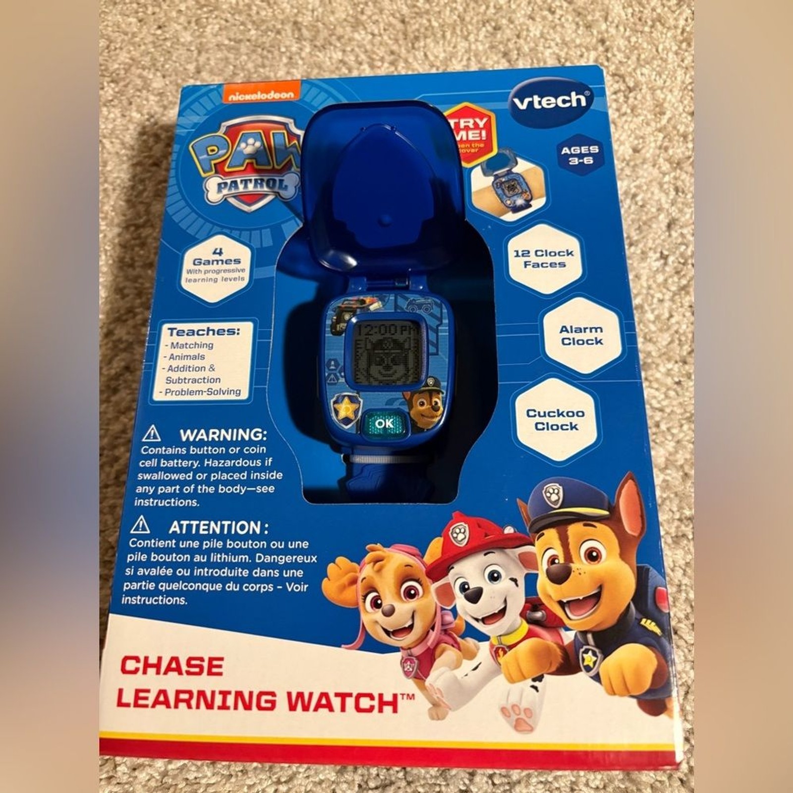New VTech PAW Patrol Chase Learning Watch Toddler Watch