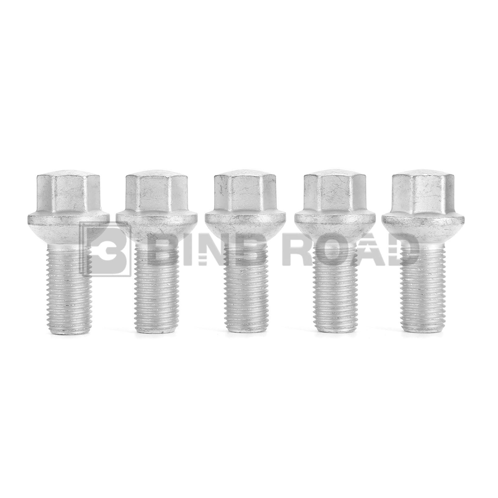 BINB ROAD 5Pcs M14 x 1.5 Wheel Lug Bolts Nuts 0009904907 9904907 5Pcs,Silver