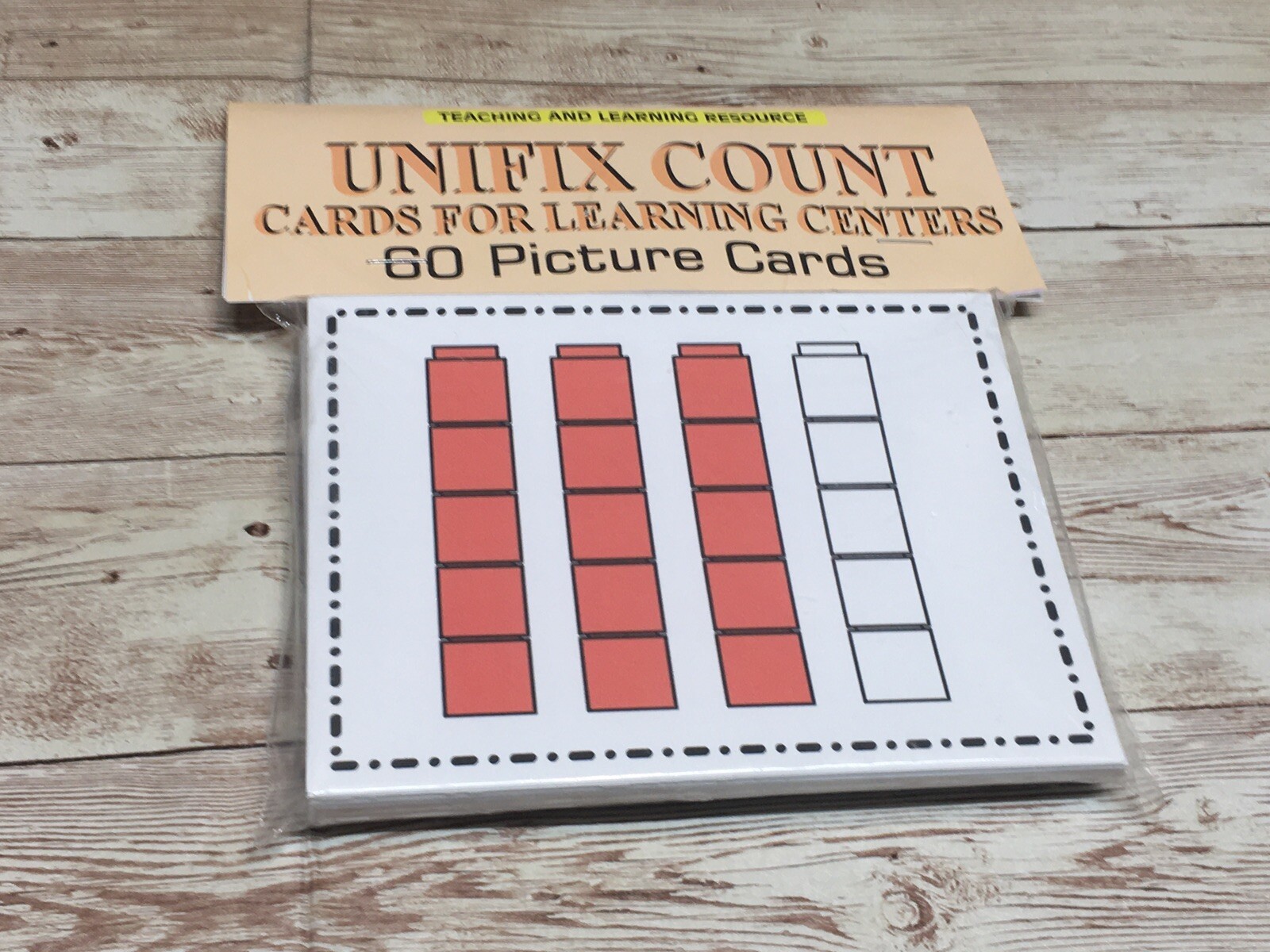 Unifix Count – Cards for Learning Center 60 Cards- Teaching supplies