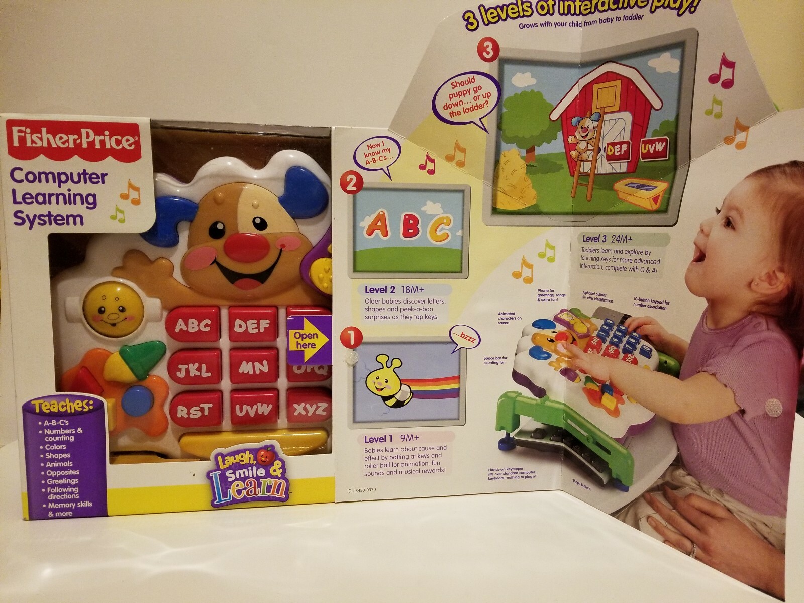 Fisher Price Computer Learning System 9- 36 Months New ABC Laugh Smile Learn