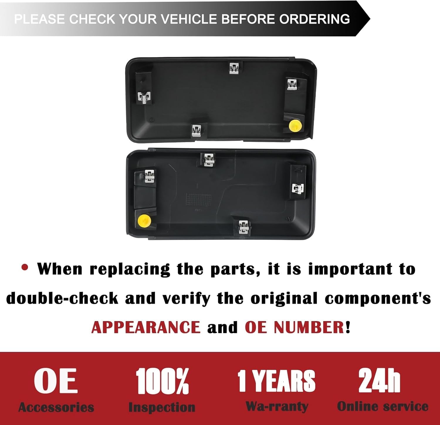 JL3Z-17E810-AB Front Lower Grille Trim 18-20 F-150 Pair