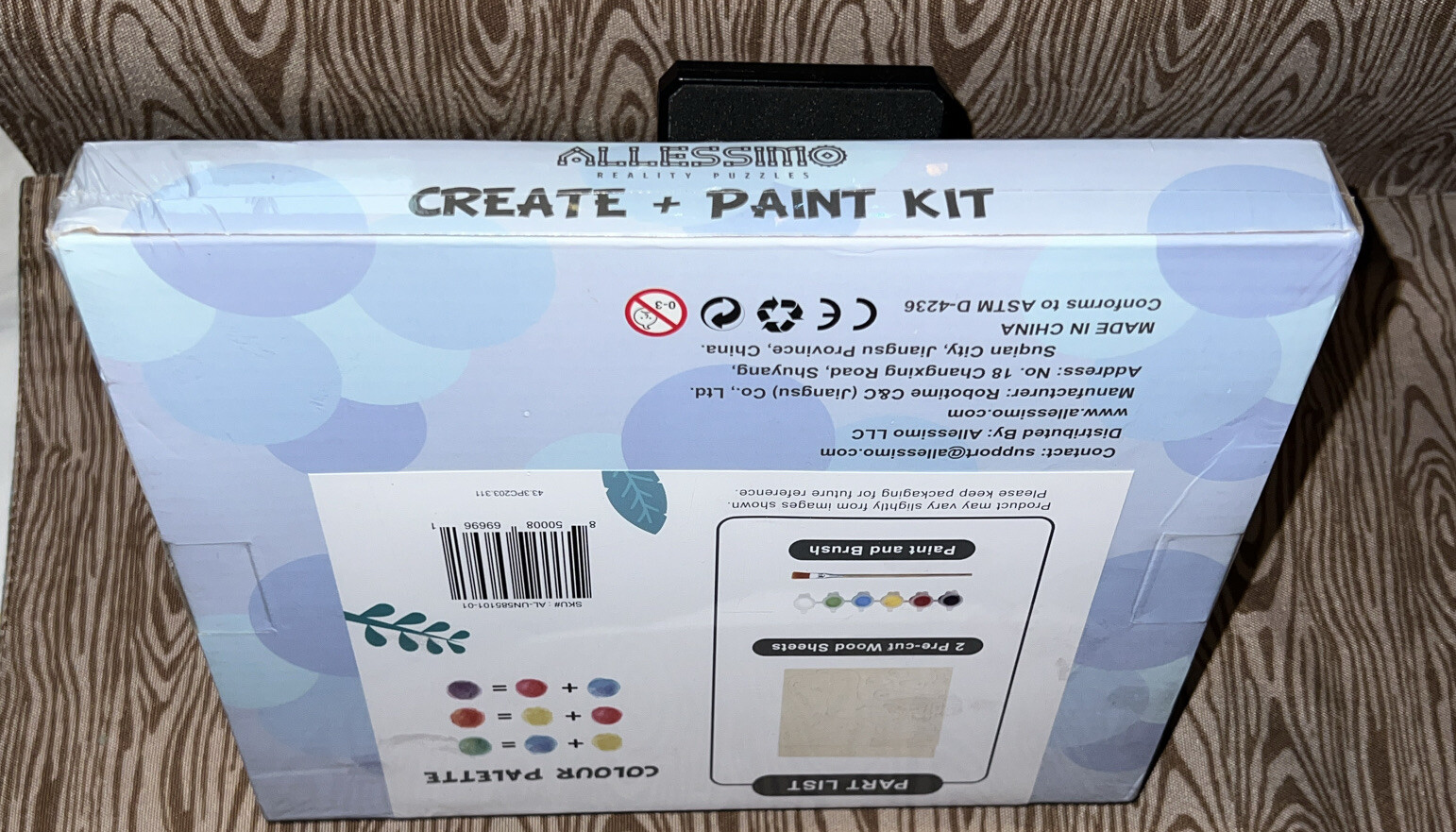 NIB Allessimo Reality Puzzle Paint Kit Level 3 ~ Unicorn Ages 5+ Pink Kid Crafts
