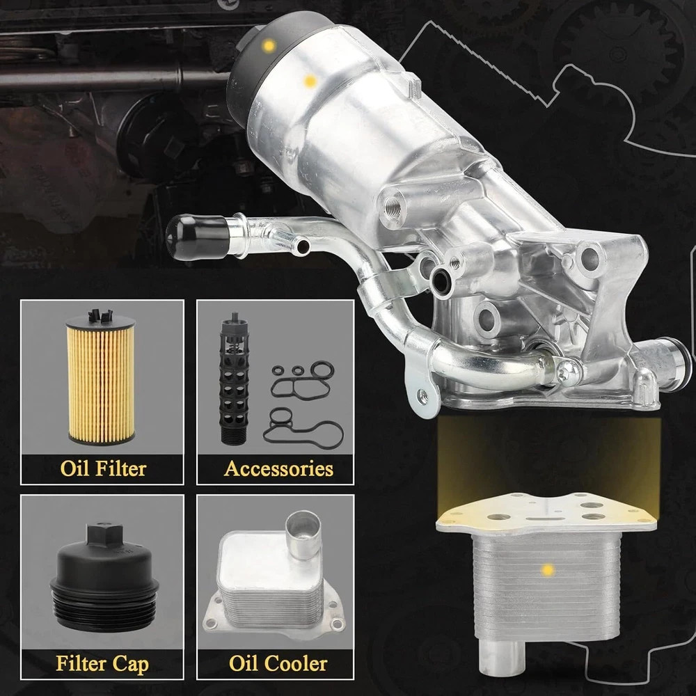 55566784 Engine Oil Cooler Filter Housing Assembly Adapter with Filter Insert,