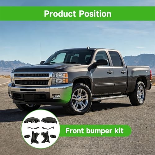 Front Bracket munirater 8pc Black Silverado 1500 07-13