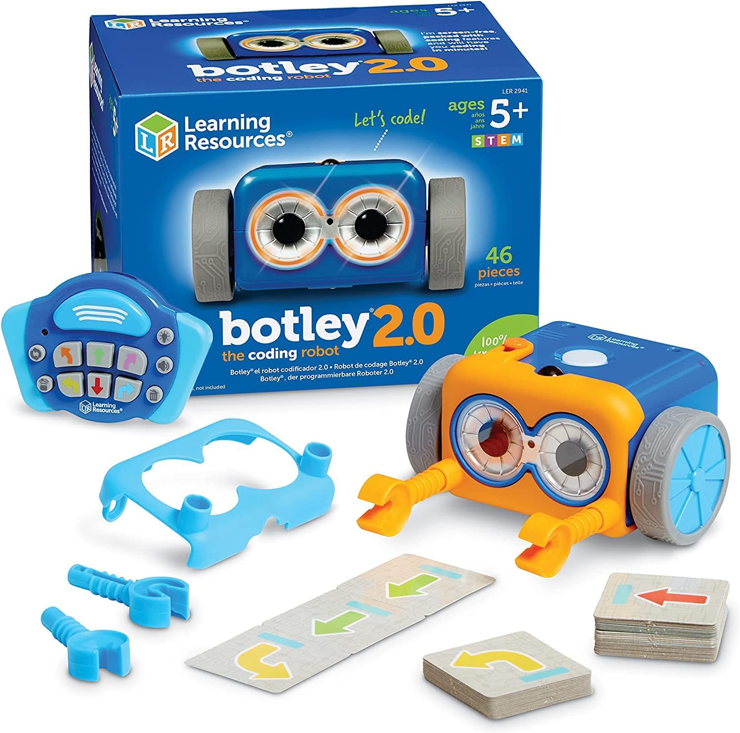 Botley the Coding Robot 2.0 – 46 Pieces, Ages 5+ Coding Robot for Kids, STEM Toy