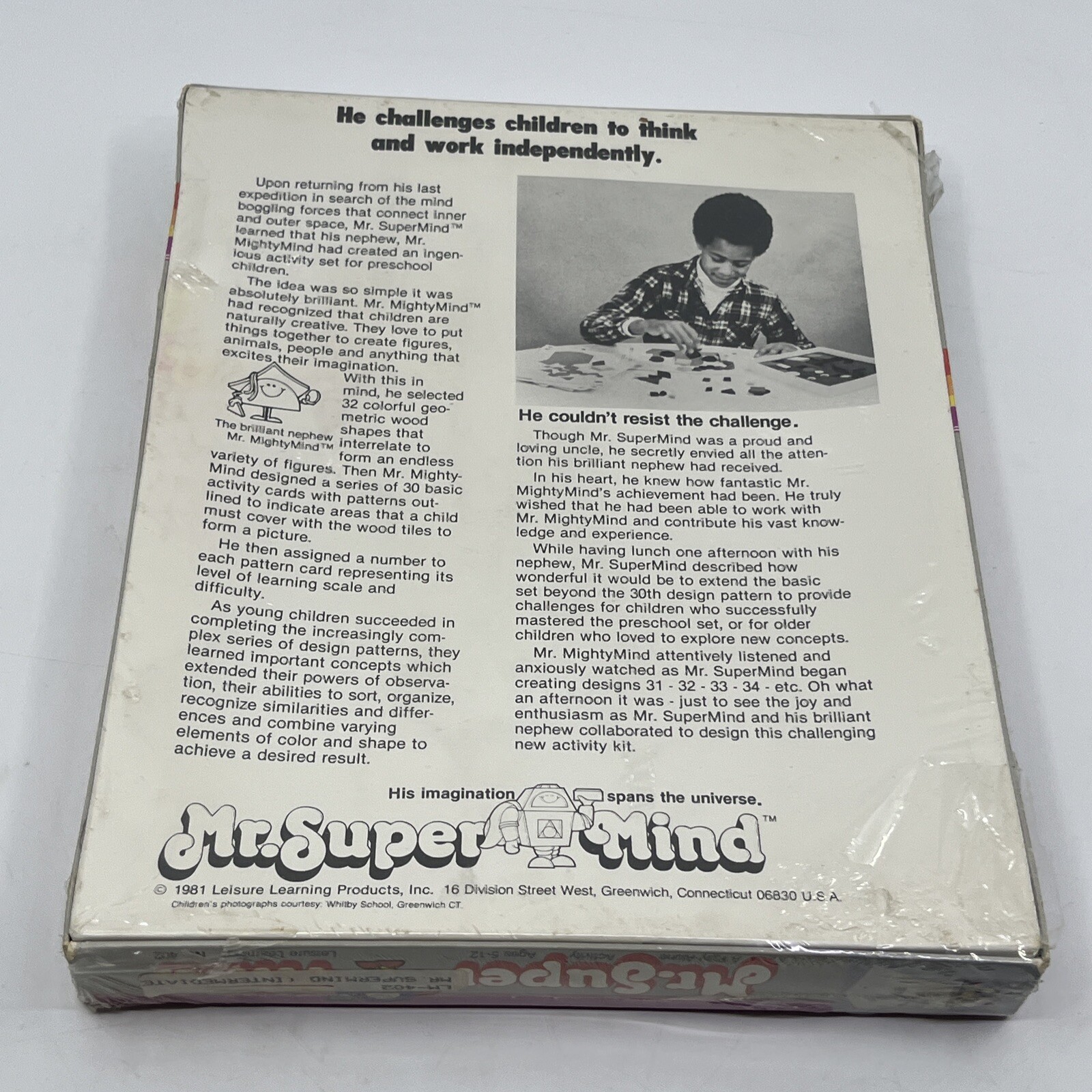 Vintage 1981 Mr. Super Mind Leisure Learning Toy Educational Puzzle – NEW SEALED