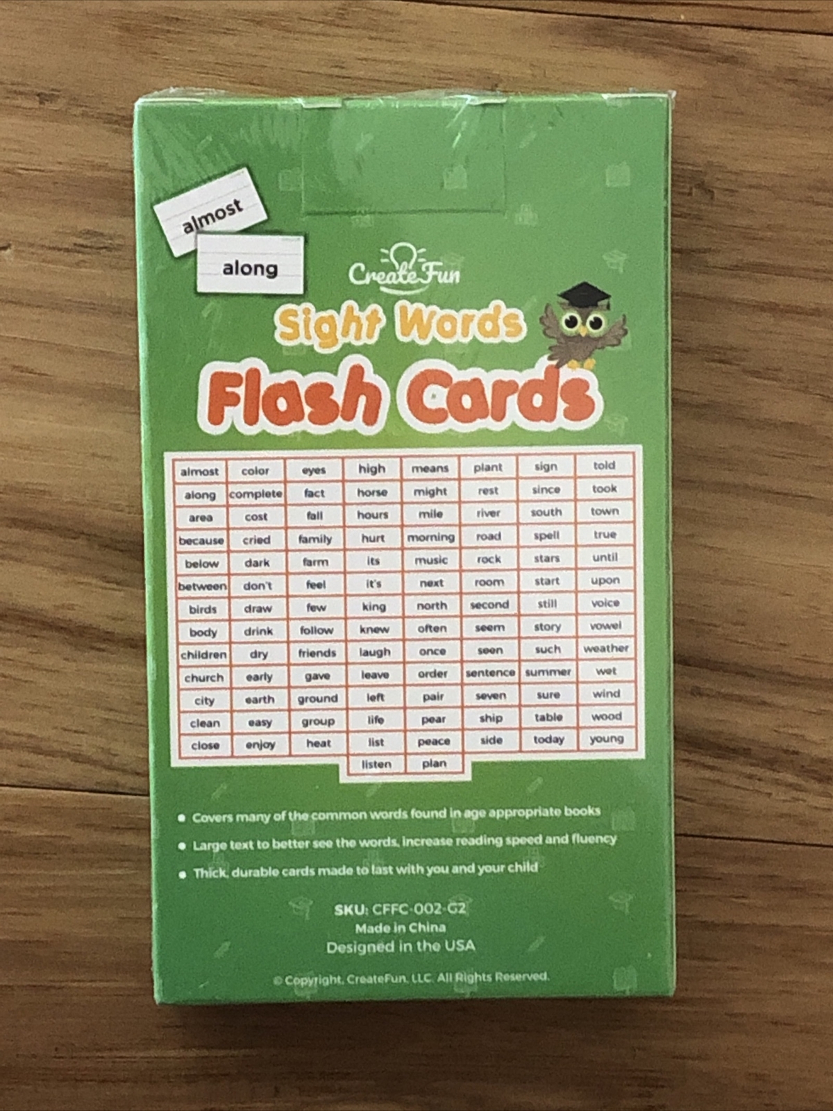 CreateFun Sight Words Flash Cards | 53 Cards with 7 Games And More Grade 2 NEW