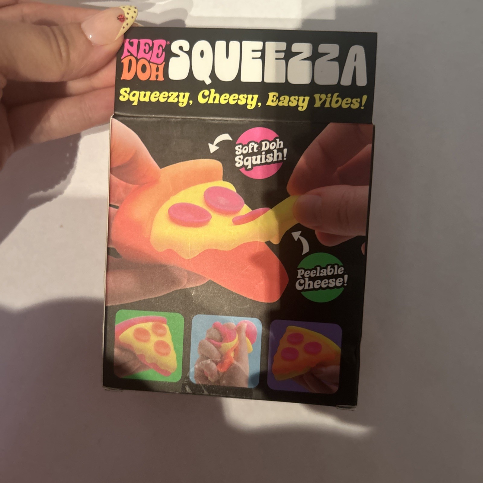 Nee Doh Squeeza Pizza Orange Rare 100% Authentic Schylling 25300NAB New Sealed