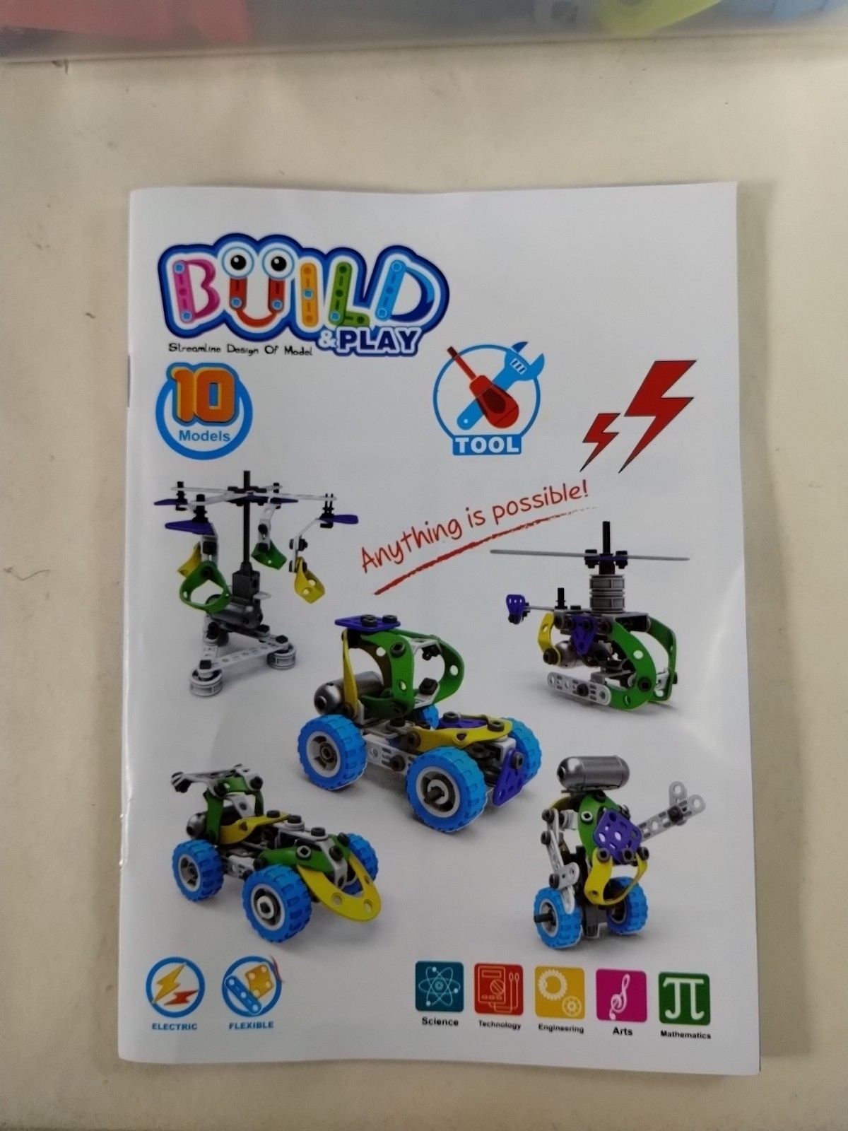 10 in 1 Electric Stem Toys for 5 + Boys & Girls Complete Toy Building Block Set