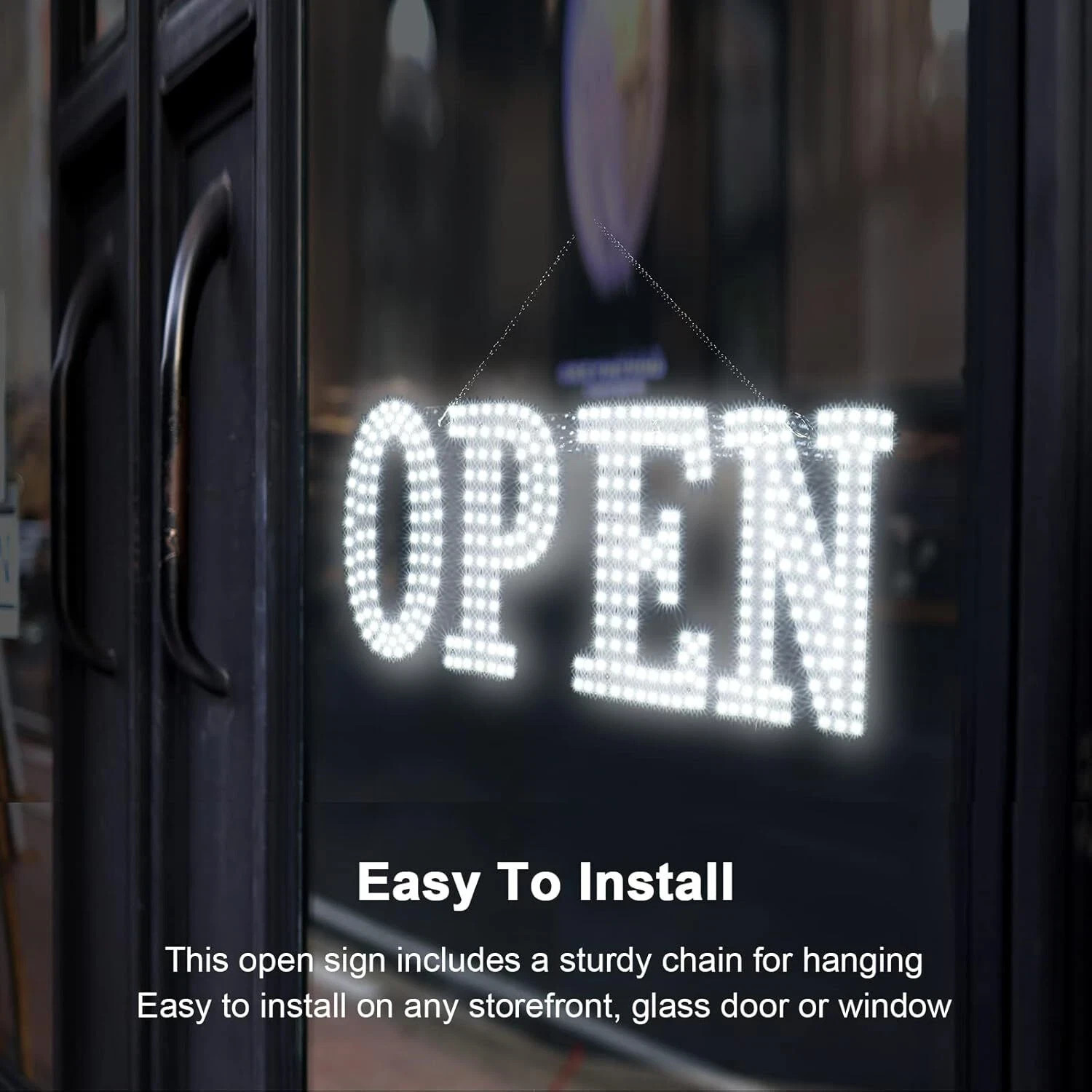 40″x14″ Extra Jumbo LED Open Signs for Business, Unique Design Super Bright Open