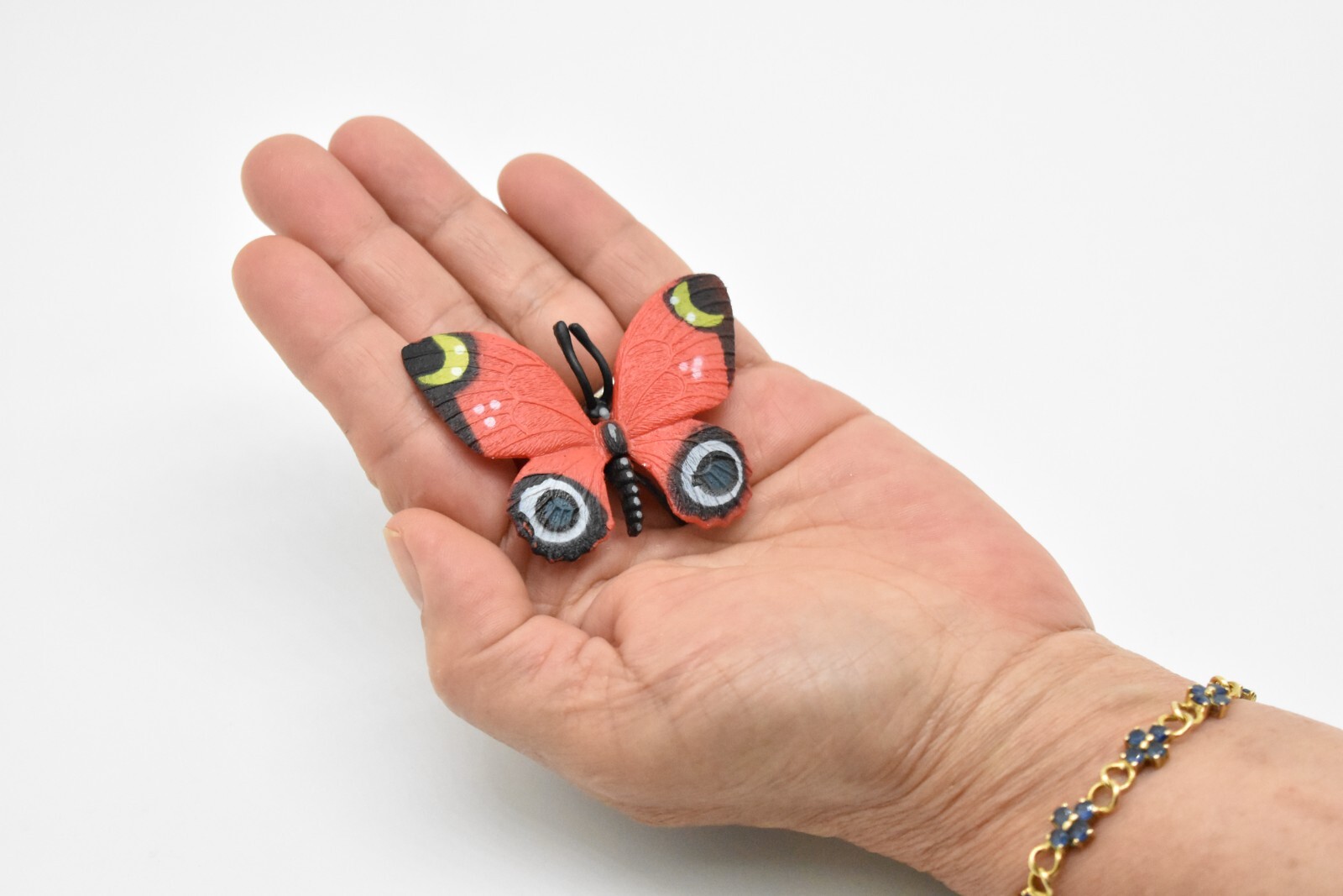 Butterfly, Red, Rubber Toy Bug, Realistic Figure, Model, Replica, Kids 2″ F4469